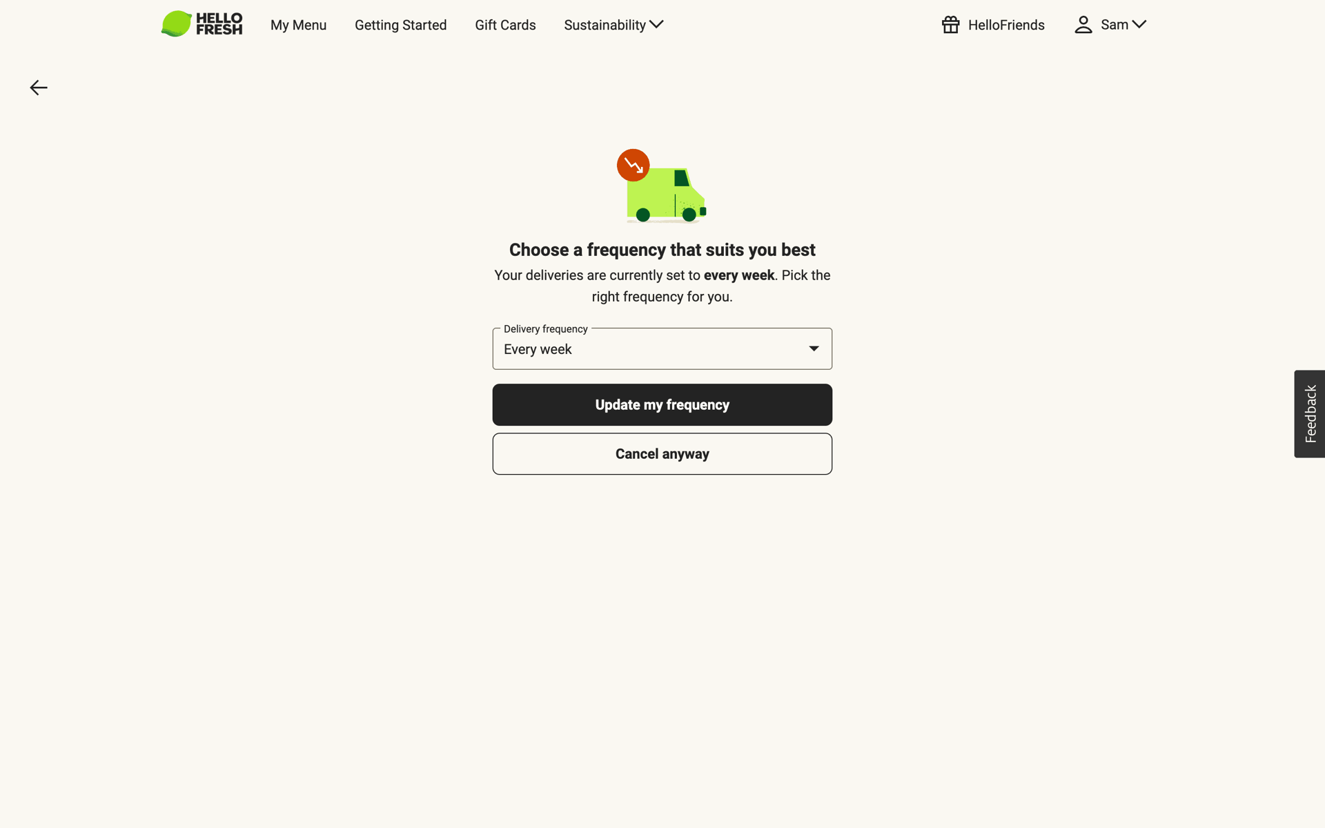 HelloFresh Web Lifestyle interface screenshot 12