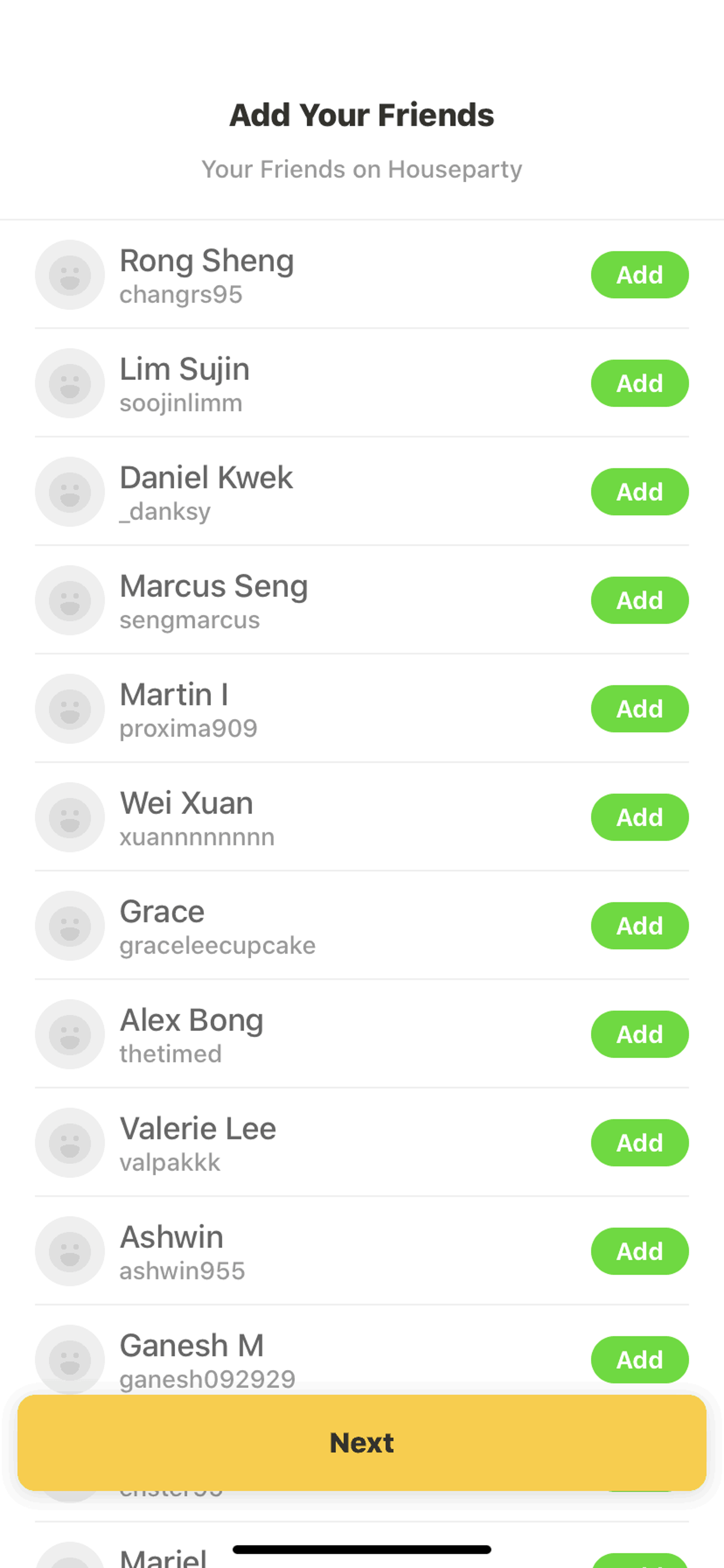 Houseparty iOS Social Networking interface screenshot 10