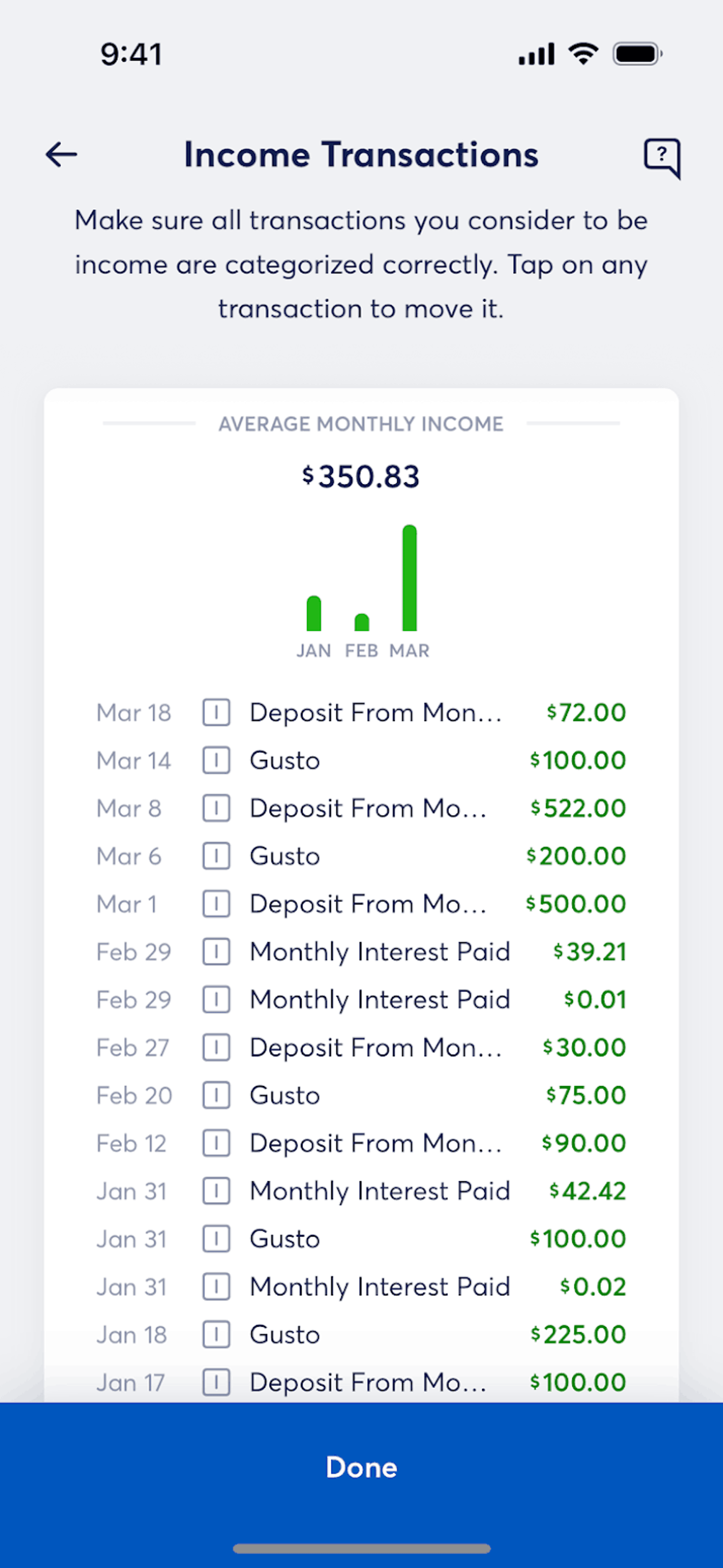 Copilot iOS Finance interface screenshot 24