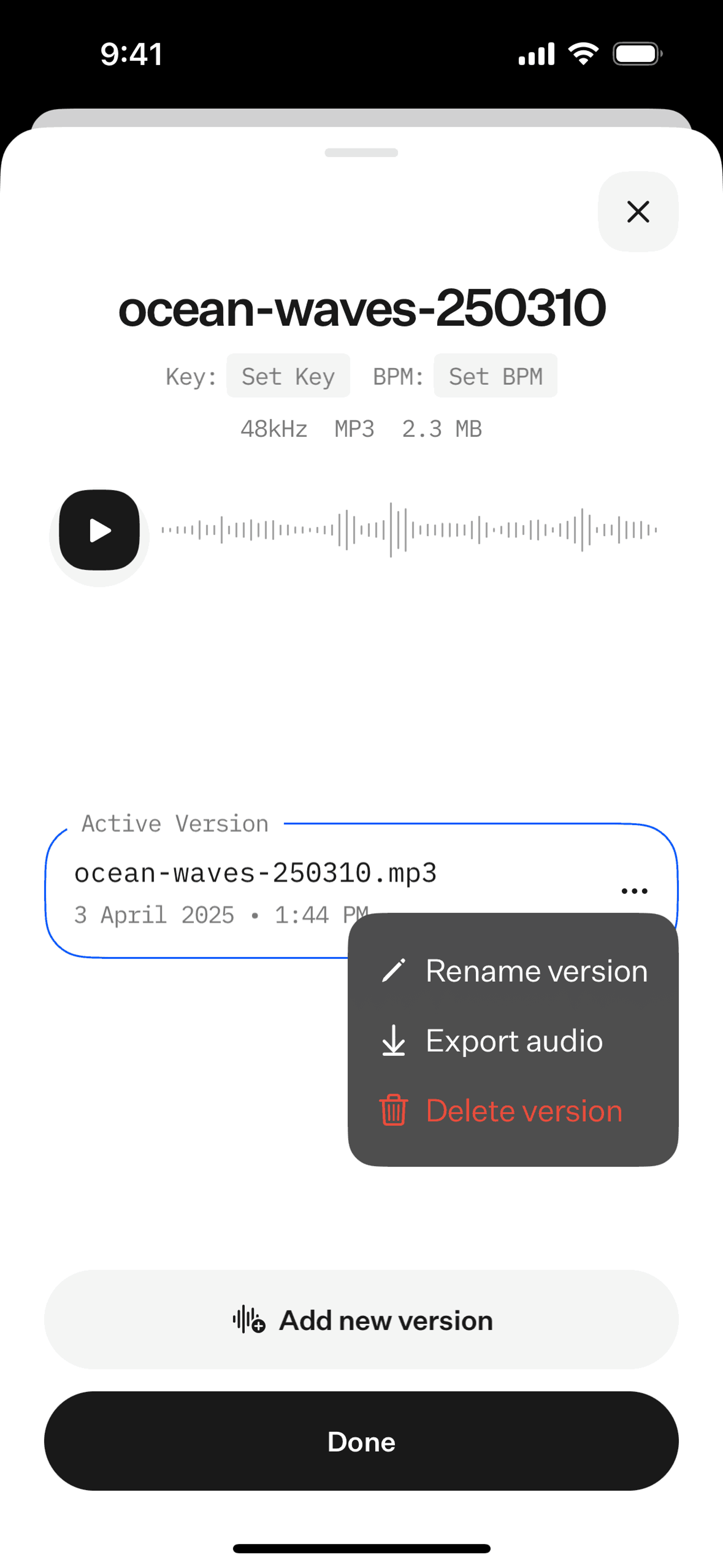 [untitled] iOS Music & Audio interface screenshot 8