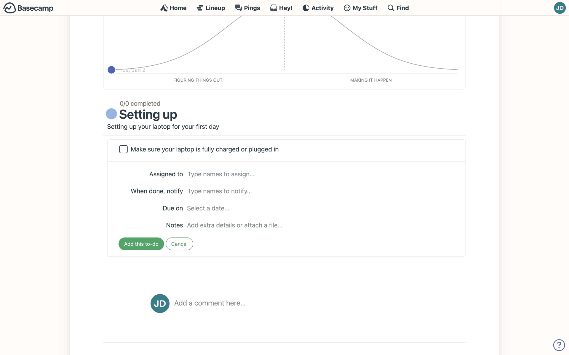 Basecamp Web Business interface screenshot 8