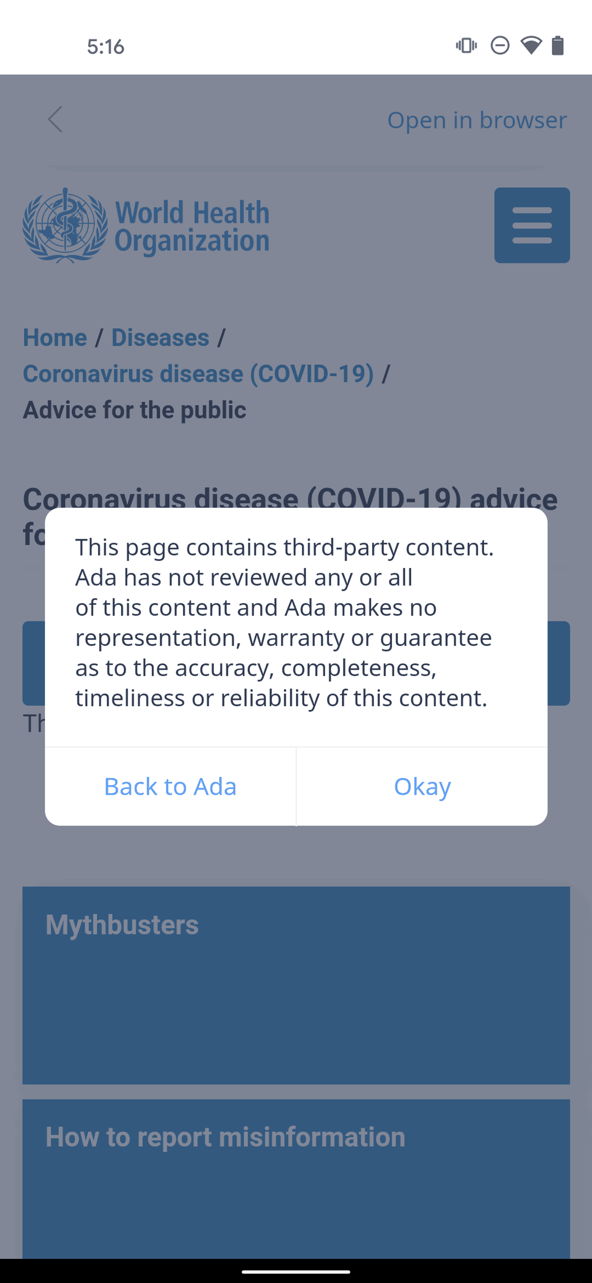 Ada Android Medical interface screenshot 17