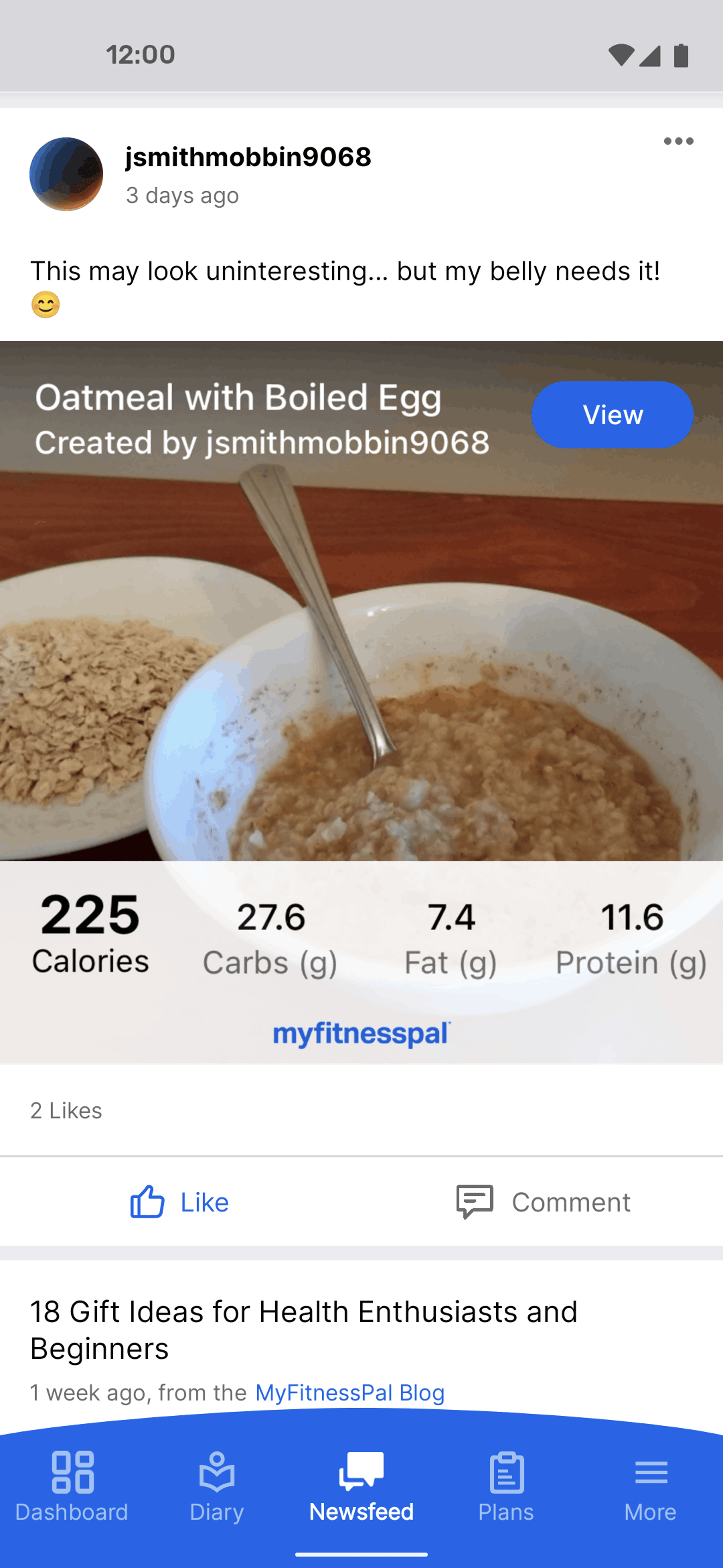 MyFitnessPal Android Health & Fitness interface screenshot 20