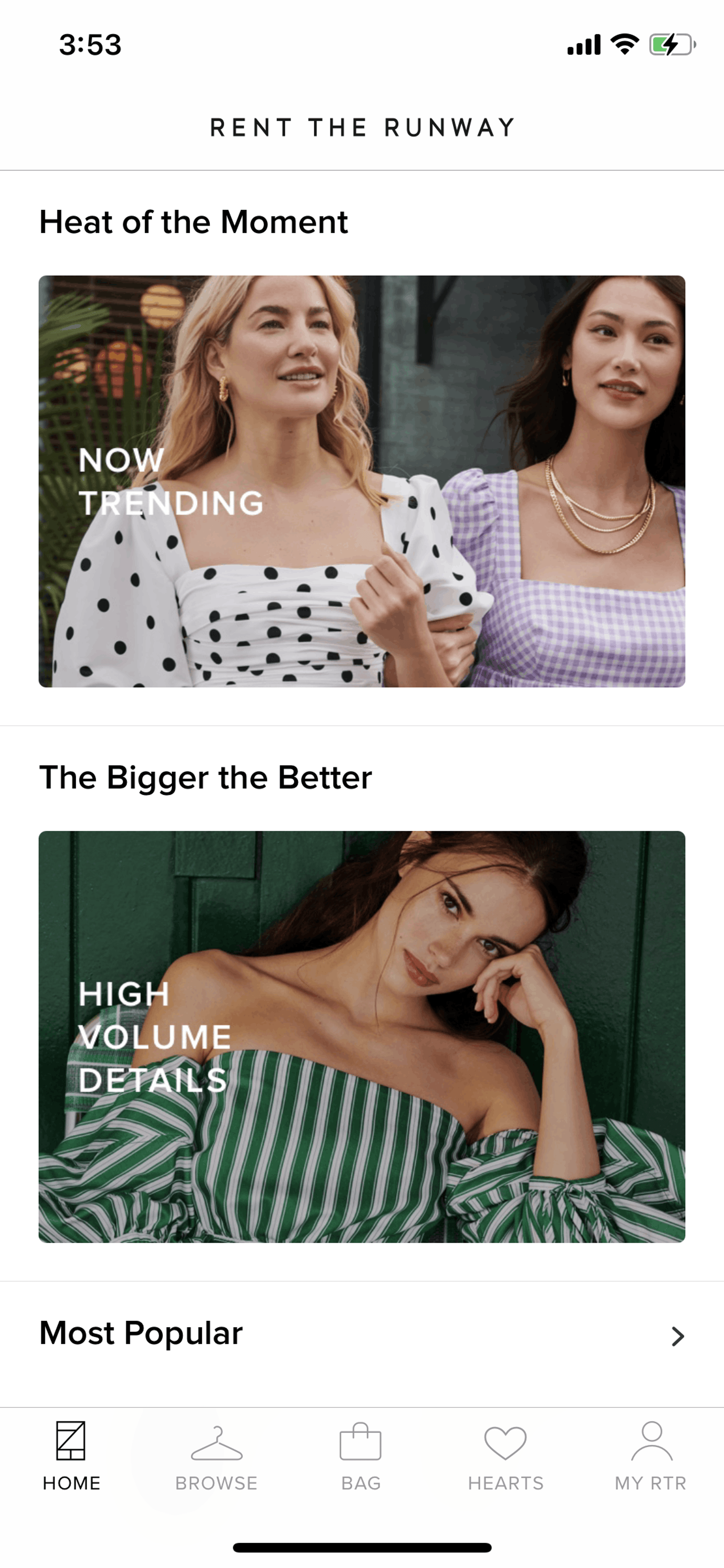 Rent the Runway iOS Shopping interface screenshot 12