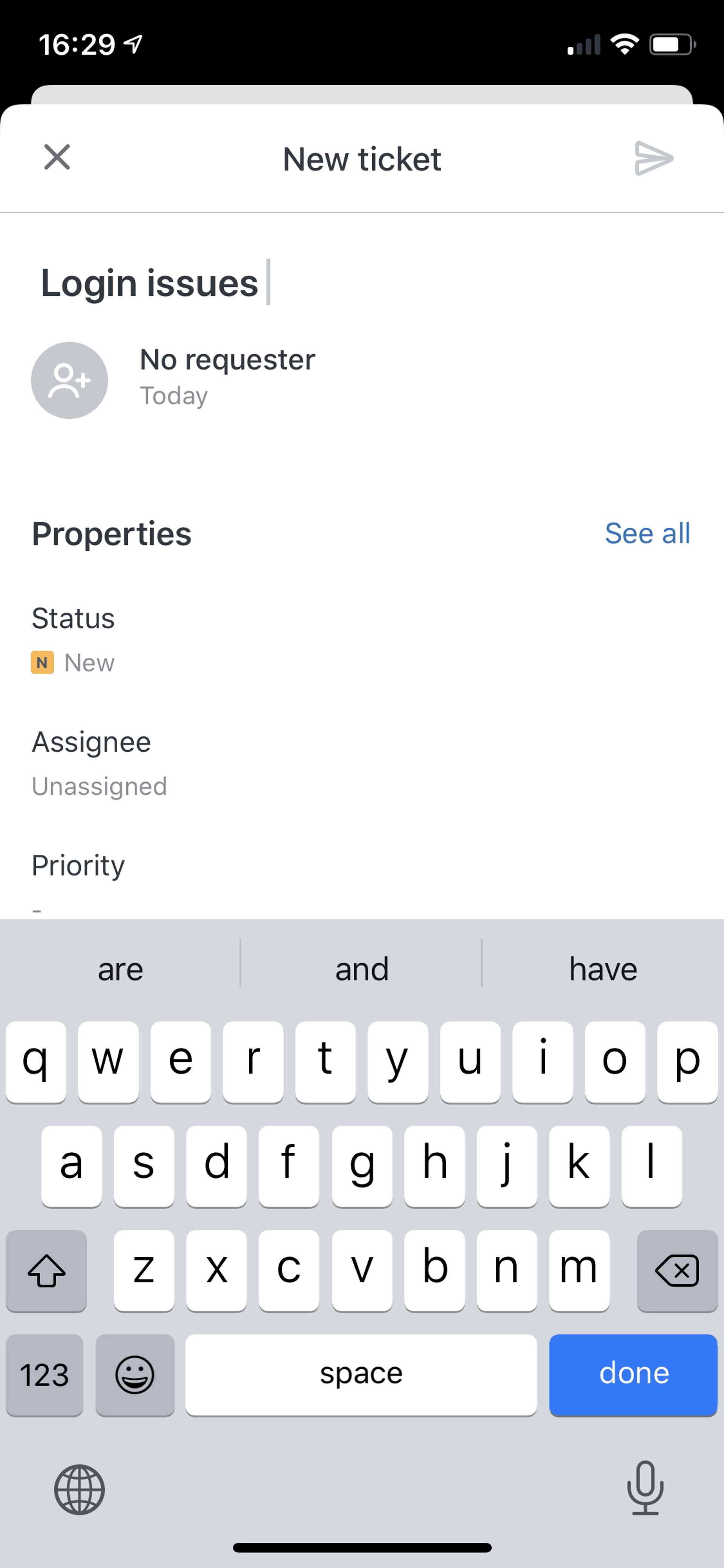 Zendesk Support iOS Business interface screenshot 14