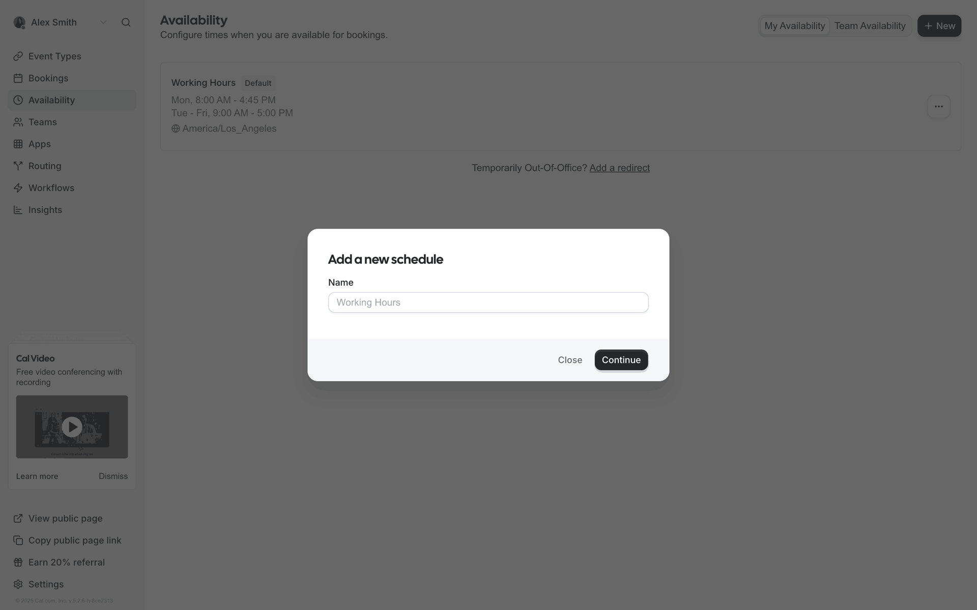 Cal.com Web AI interface screenshot 10