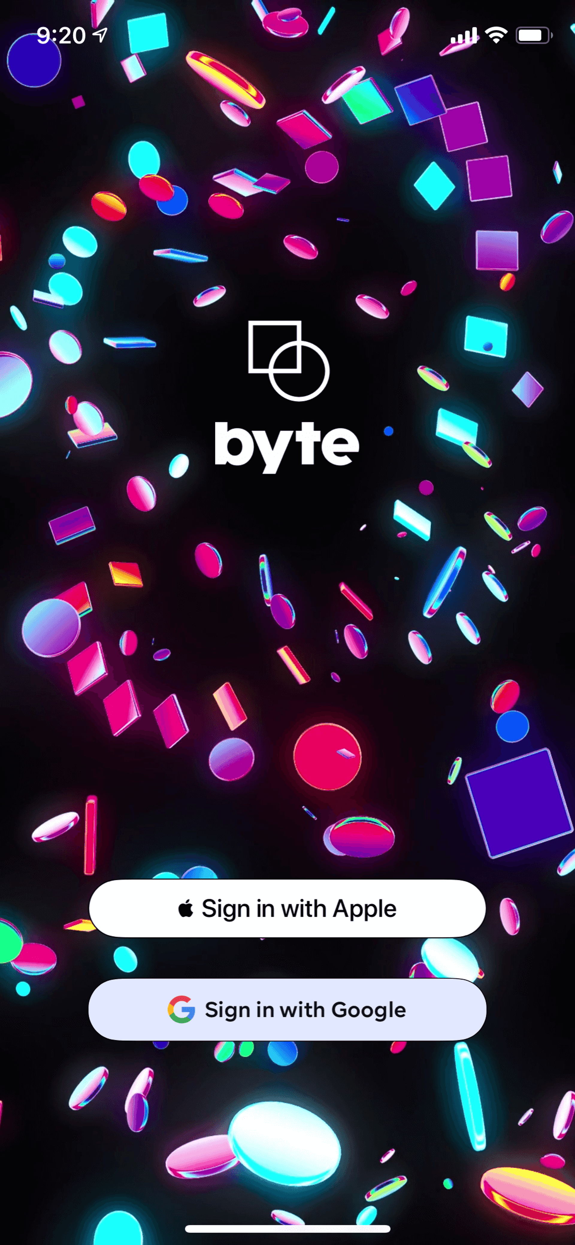 Byte iOS Social Networking interface screenshot 2