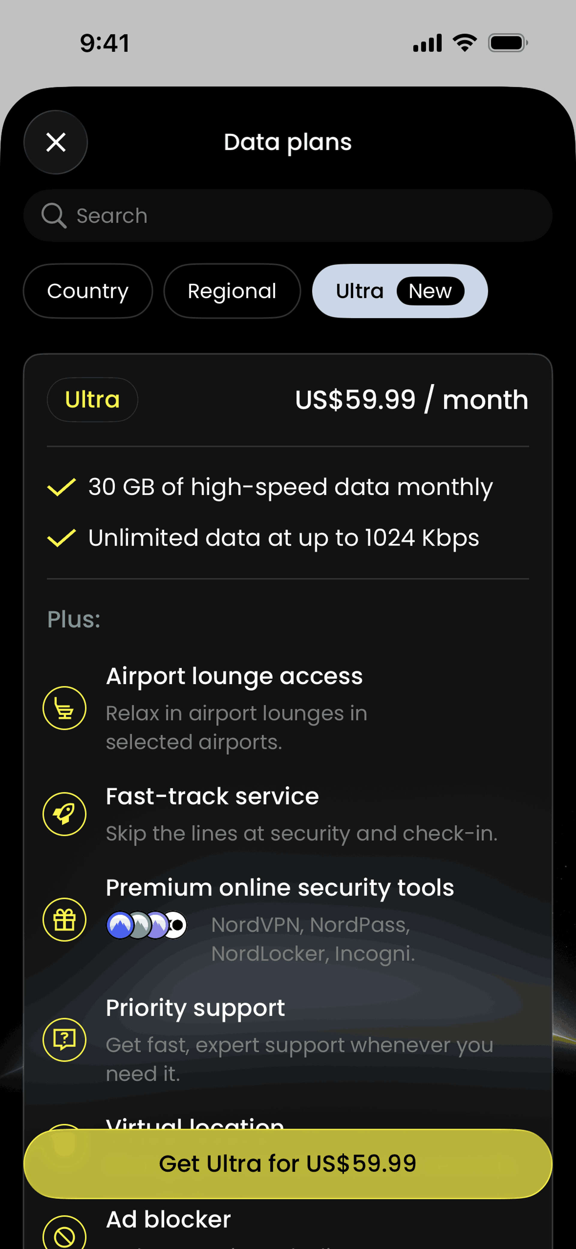 Saily iOS Travel & Transportation interface screenshot 17