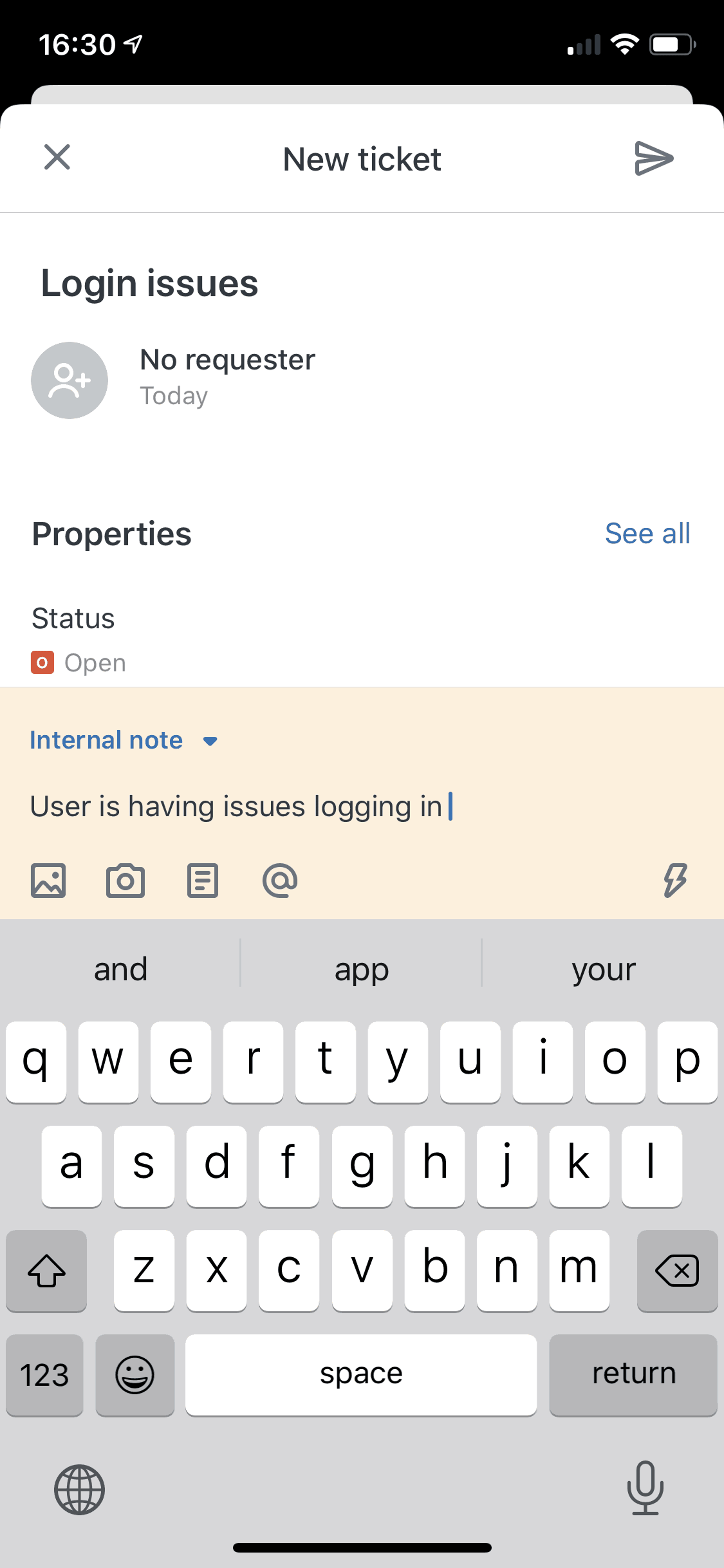 Zendesk Support iOS Business interface screenshot 17