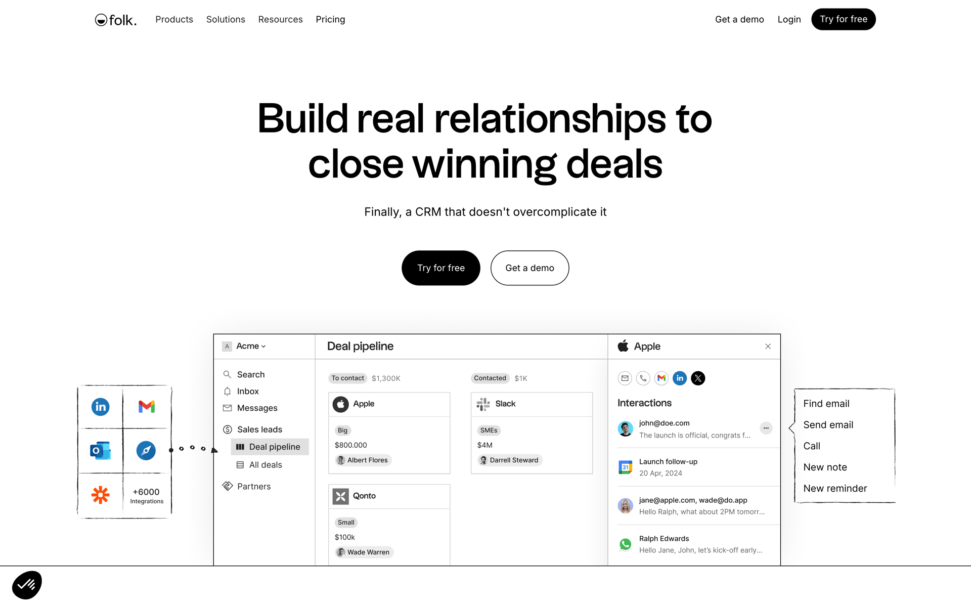 folk Web Business interface screenshot 1