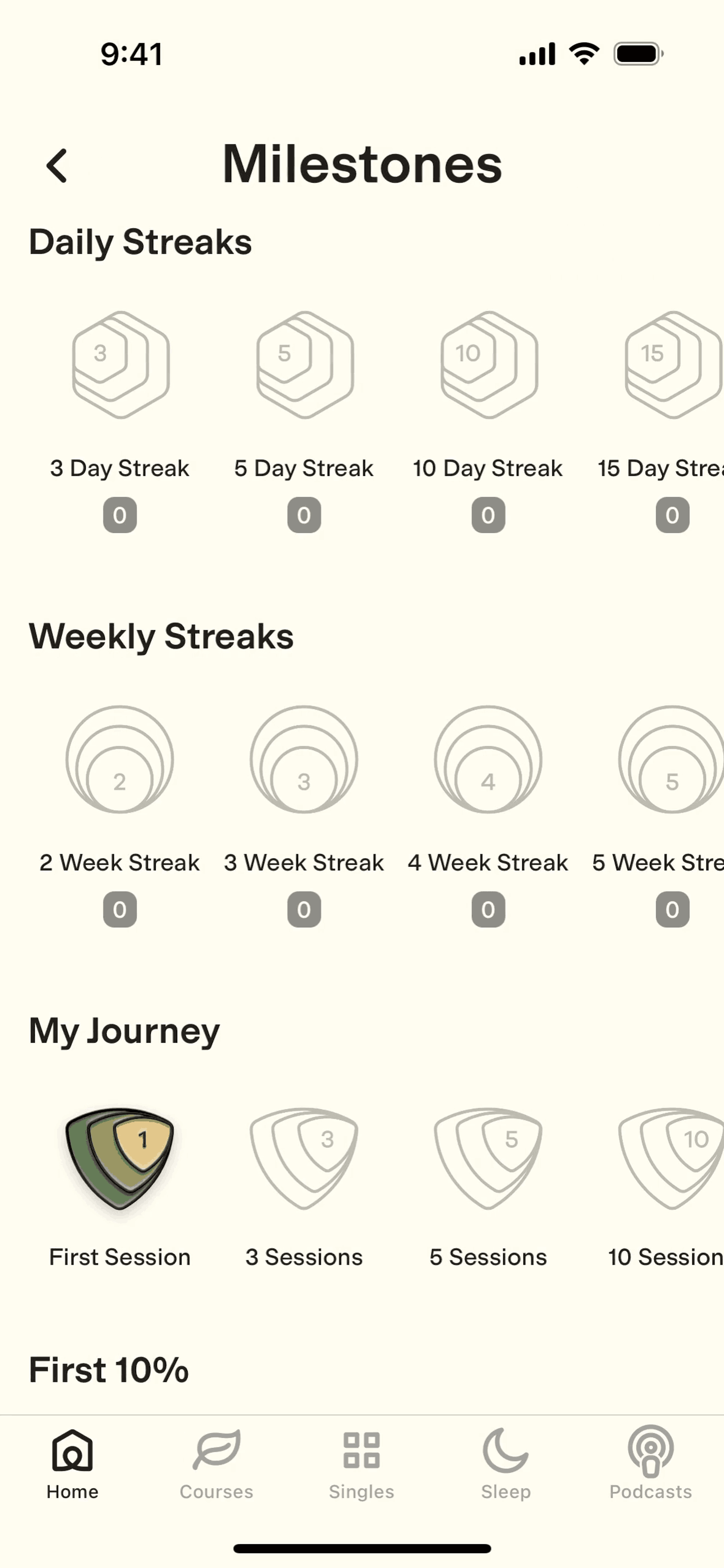 Ten Percent Happier iOS Health & Fitness interface screenshot 9