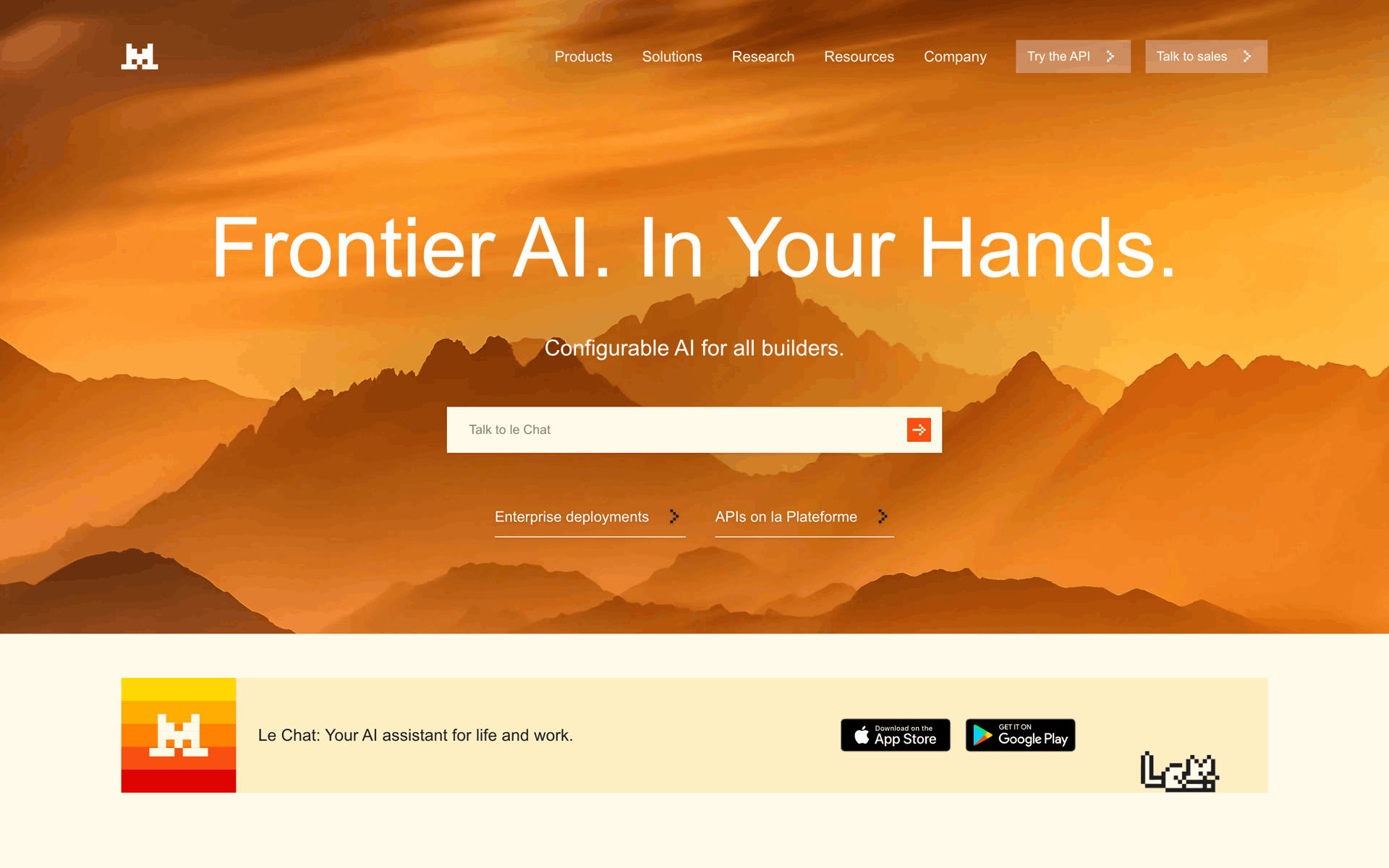 Mistral AI Web AI interface screenshot 1