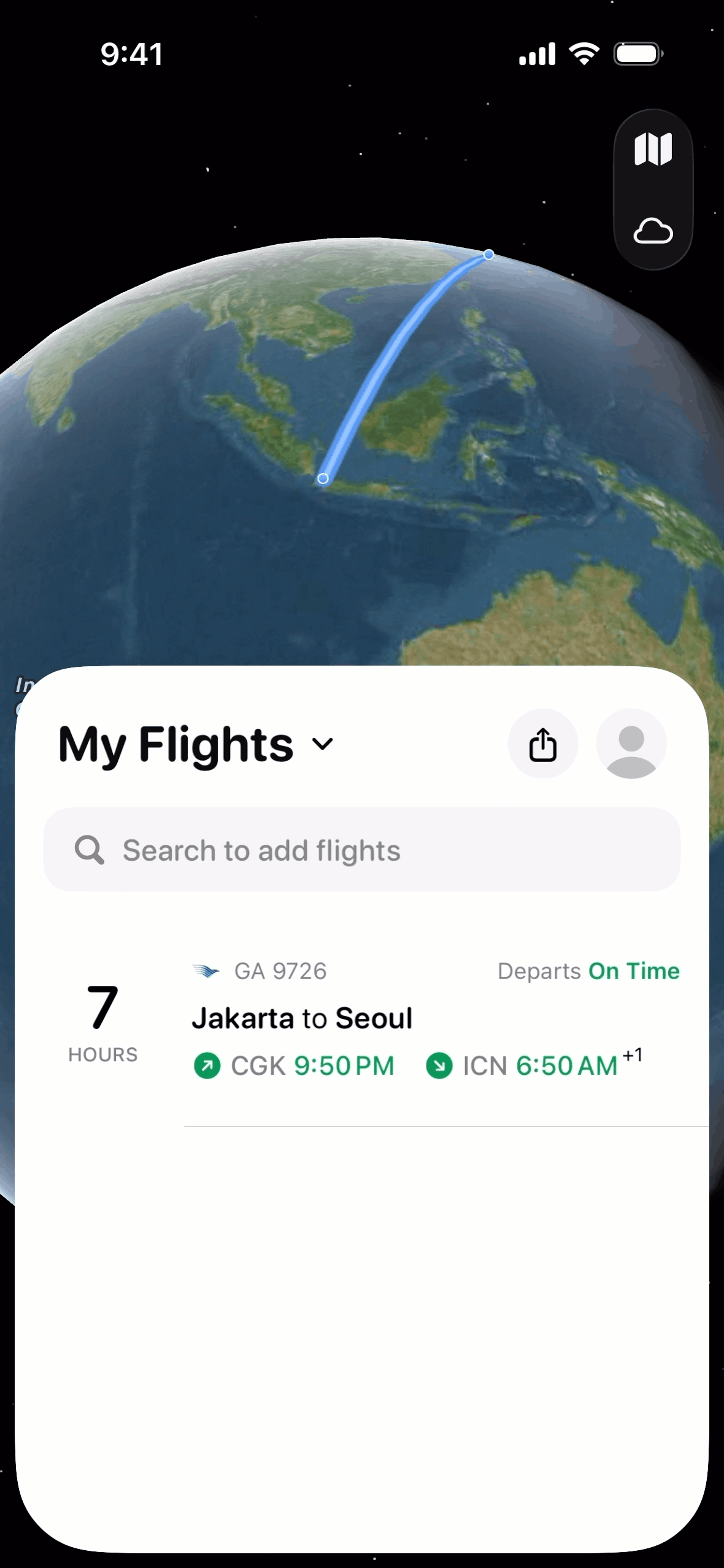 Flighty iOS Travel & Transportation interface screenshot 24