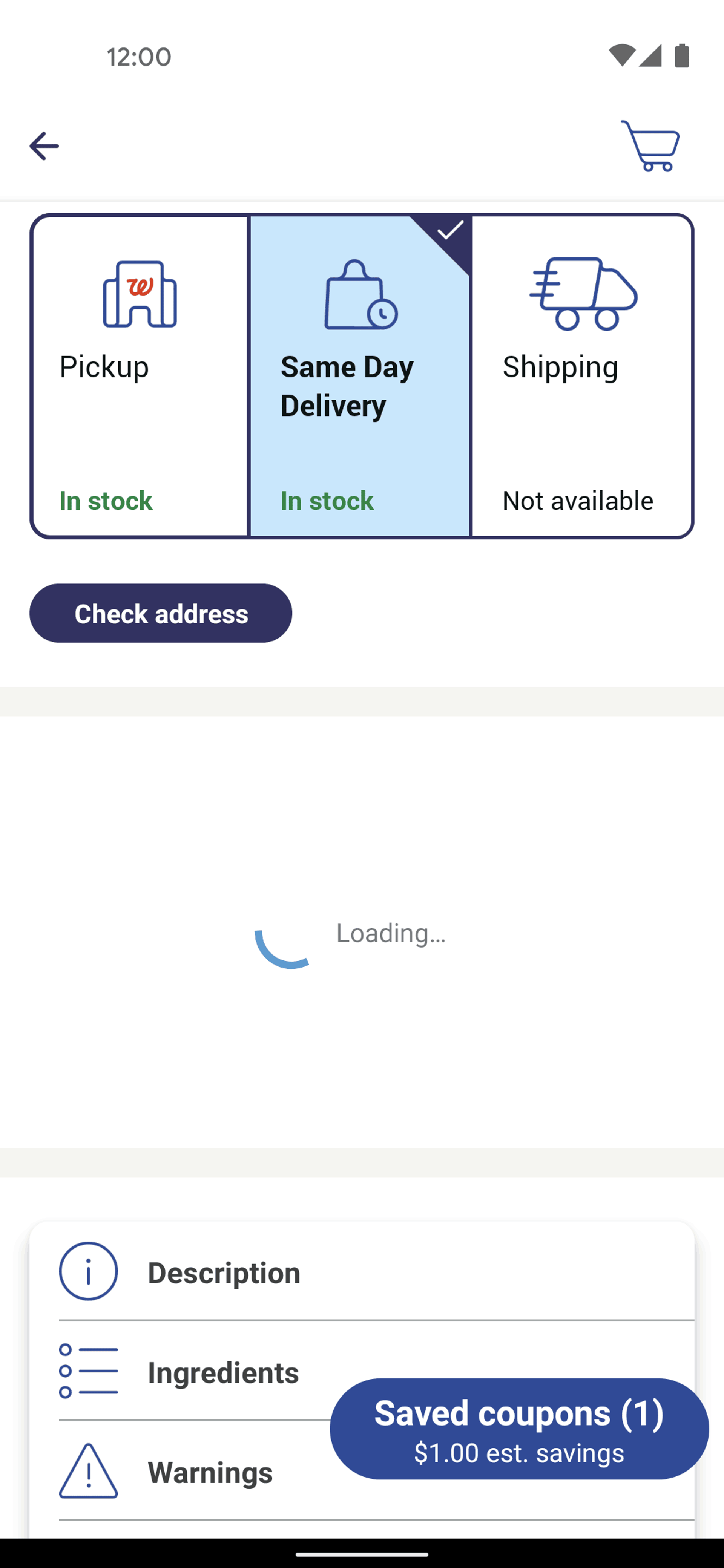 Walgreens Android Shopping interface screenshot 11