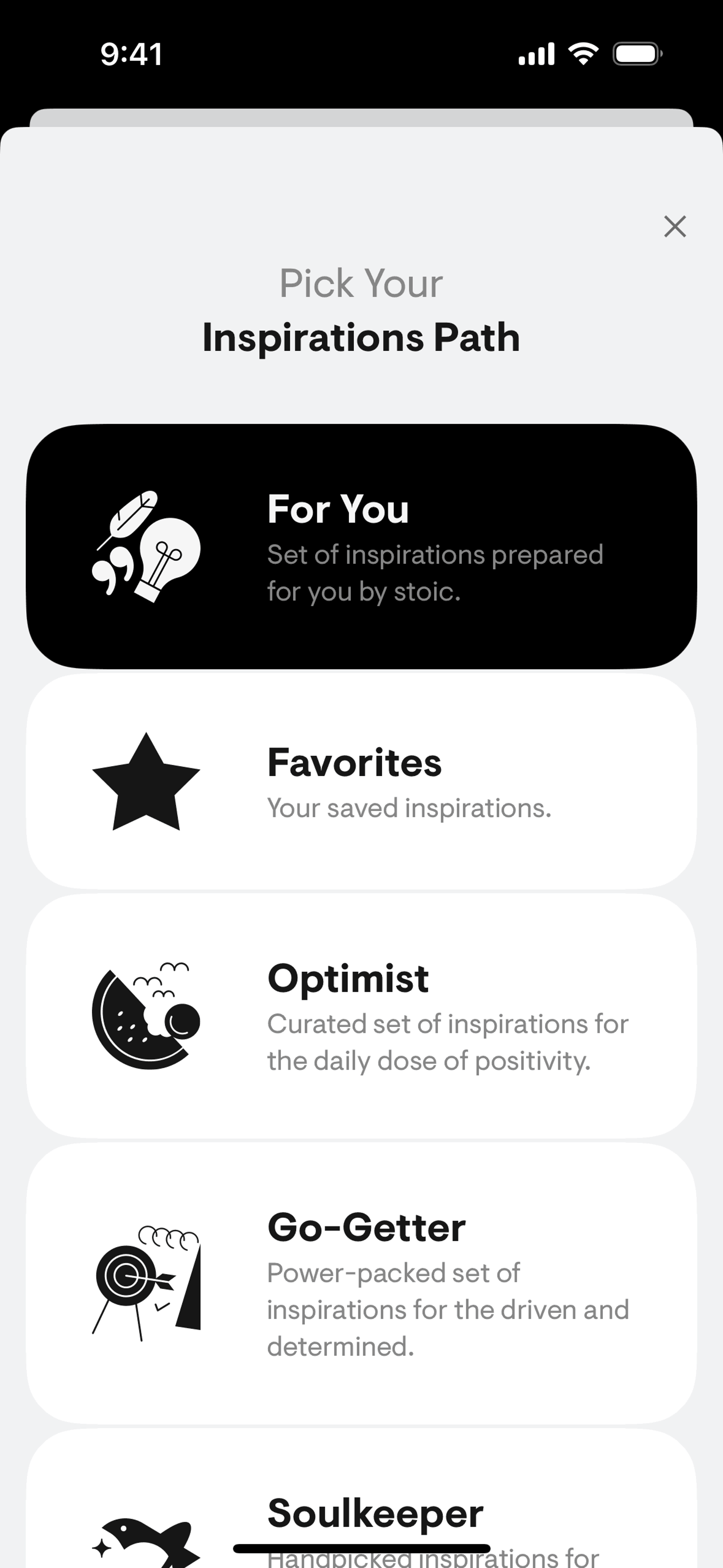 stoic. iOS Health & Fitness interface screenshot 11