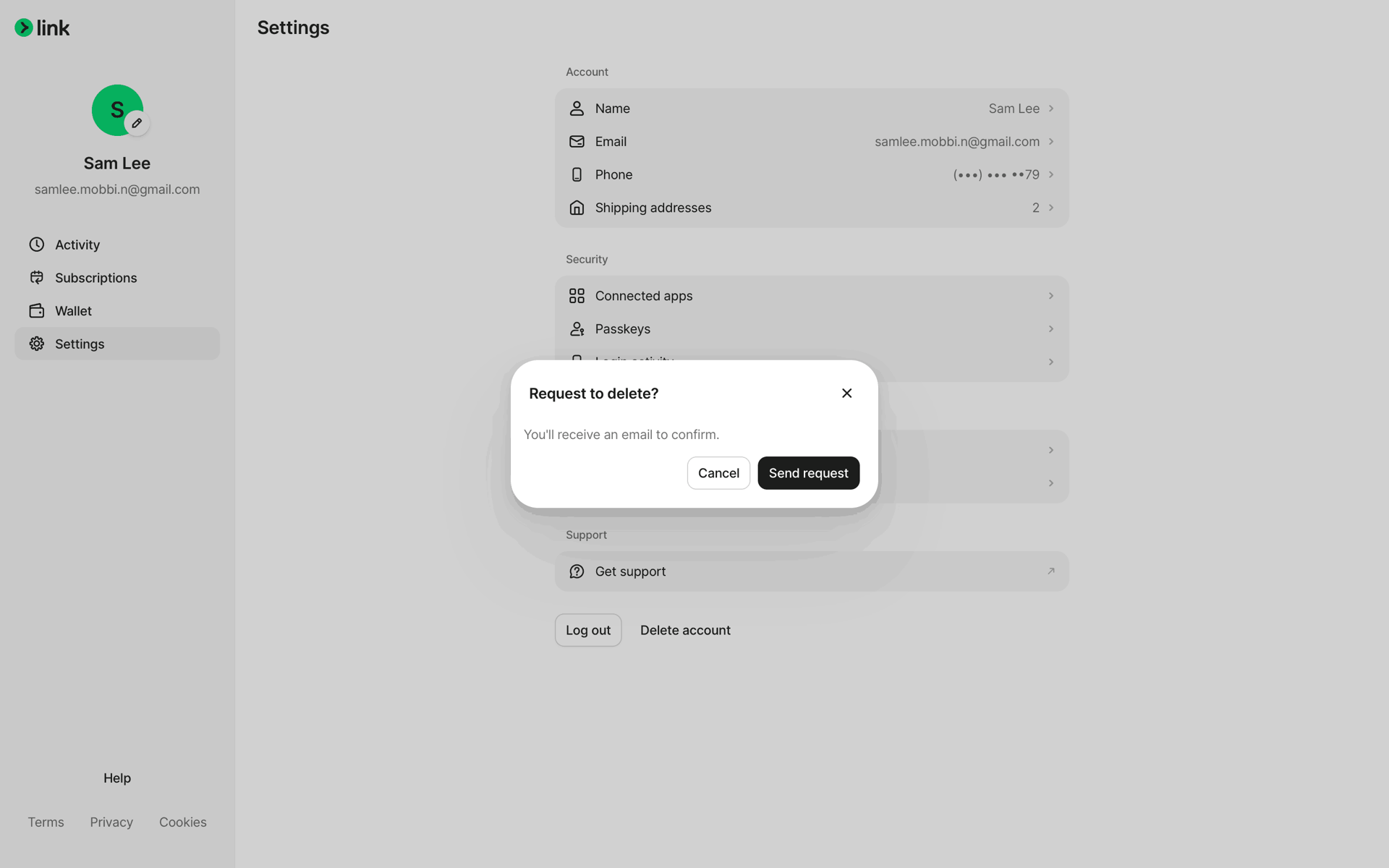 Link Web Finance interface screenshot 15