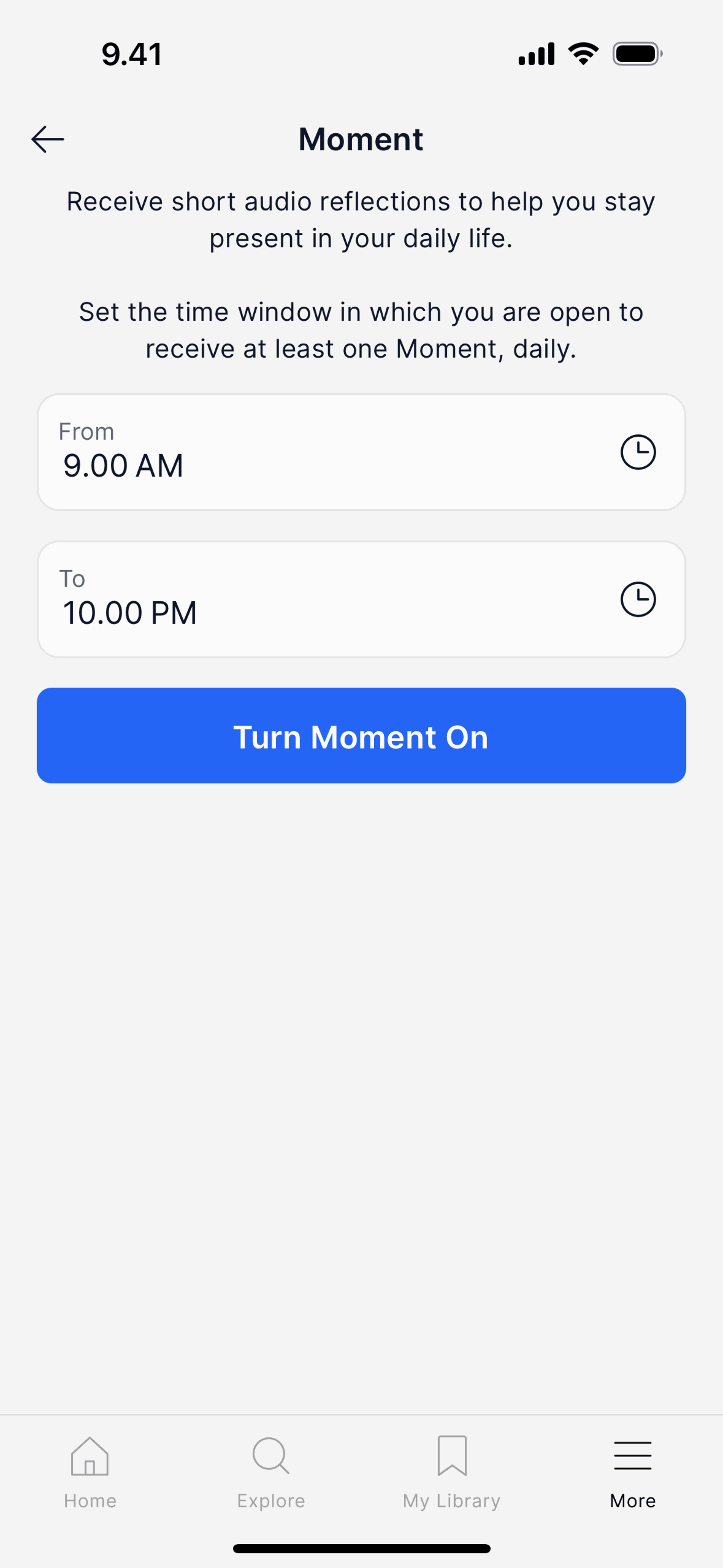 Waking Up iOS Health & Fitness interface screenshot 8