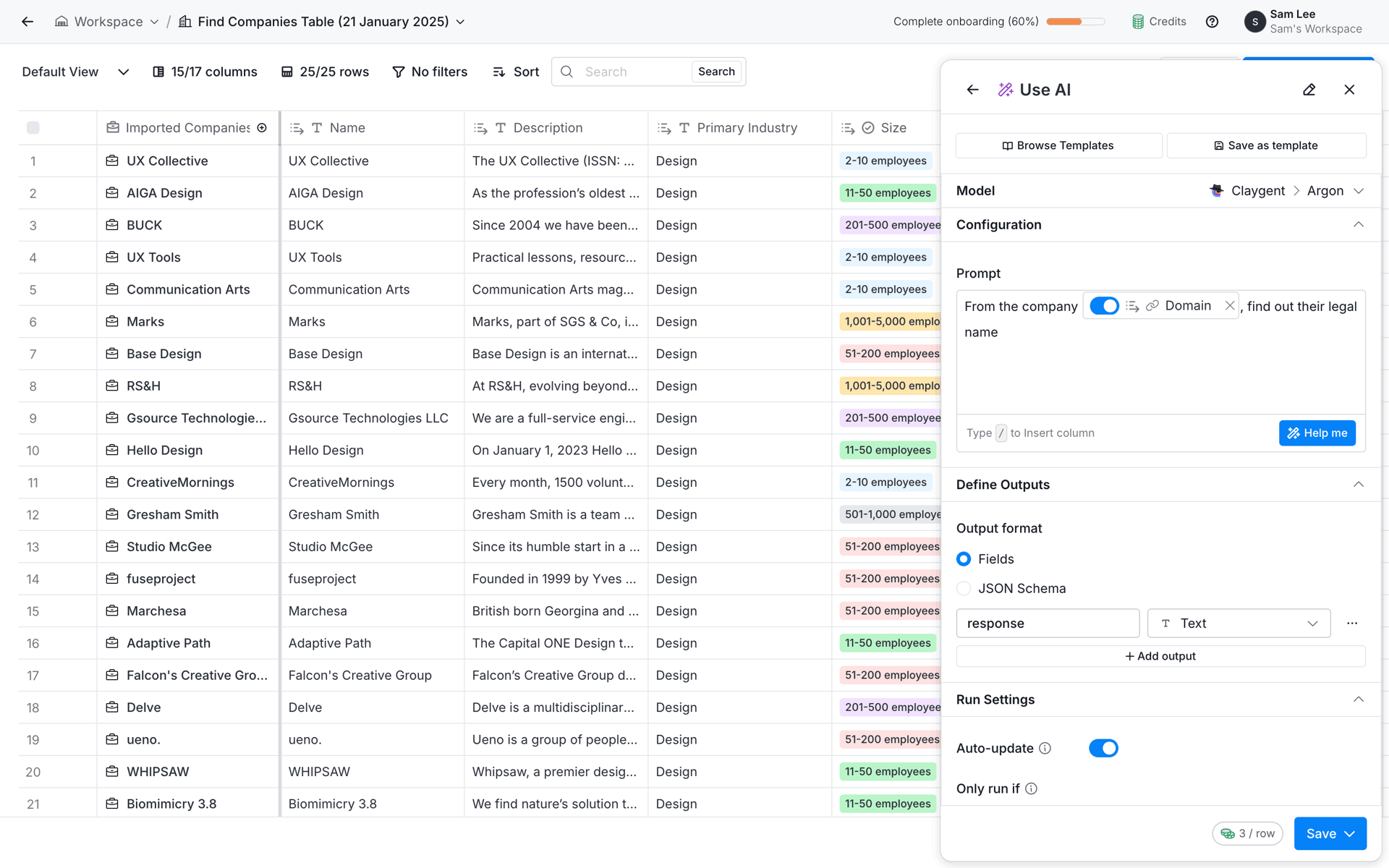 Clay Web Business interface screenshot 2