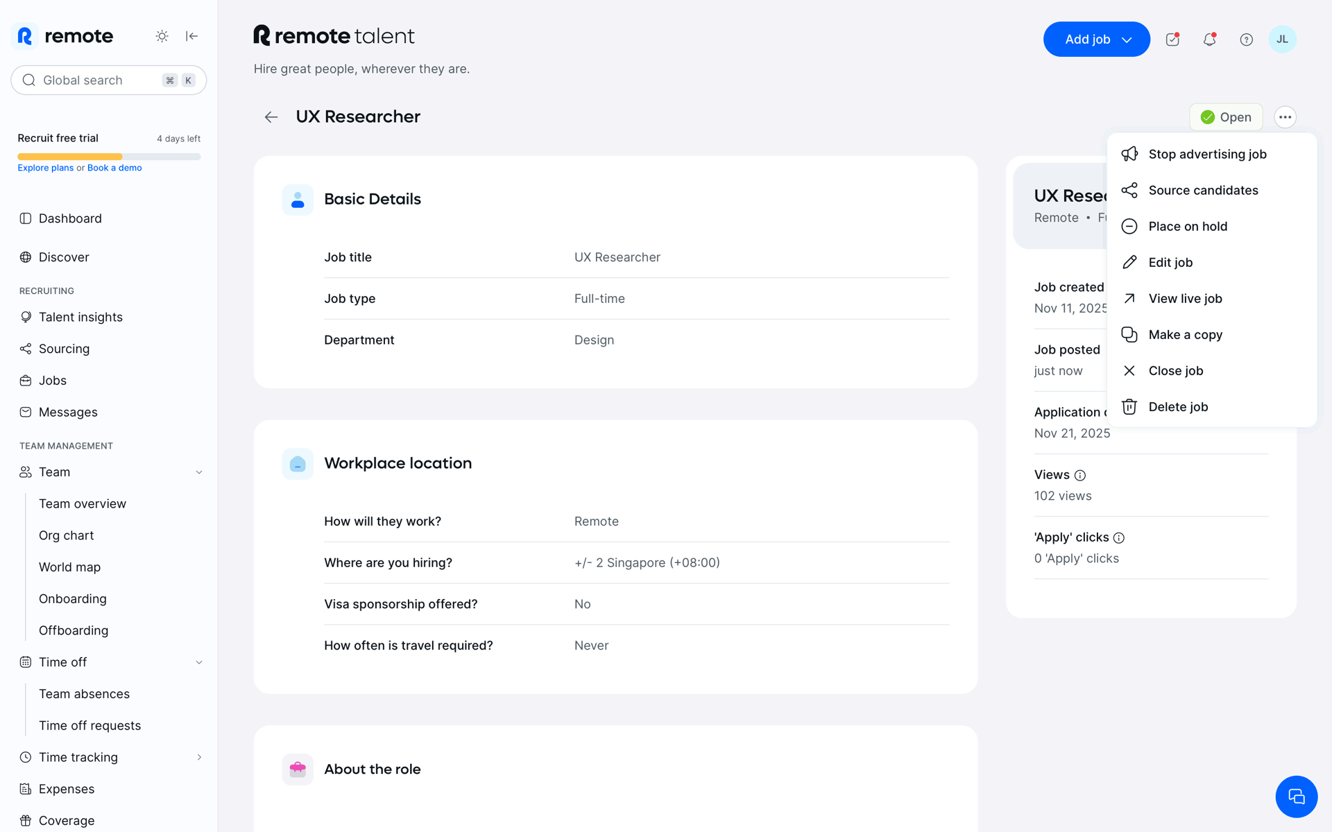 Remote Web Business interface screenshot 21