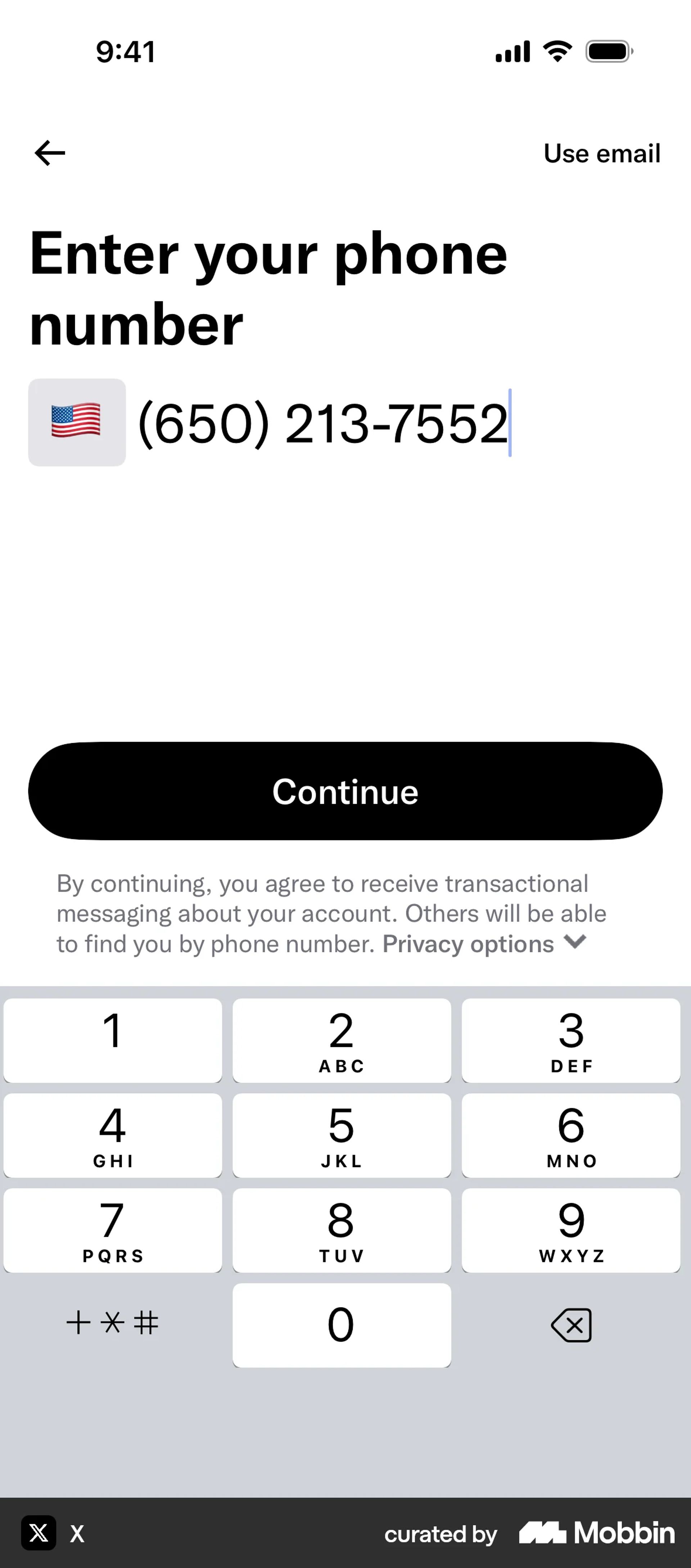 Onboarding on X (ios) screen 7