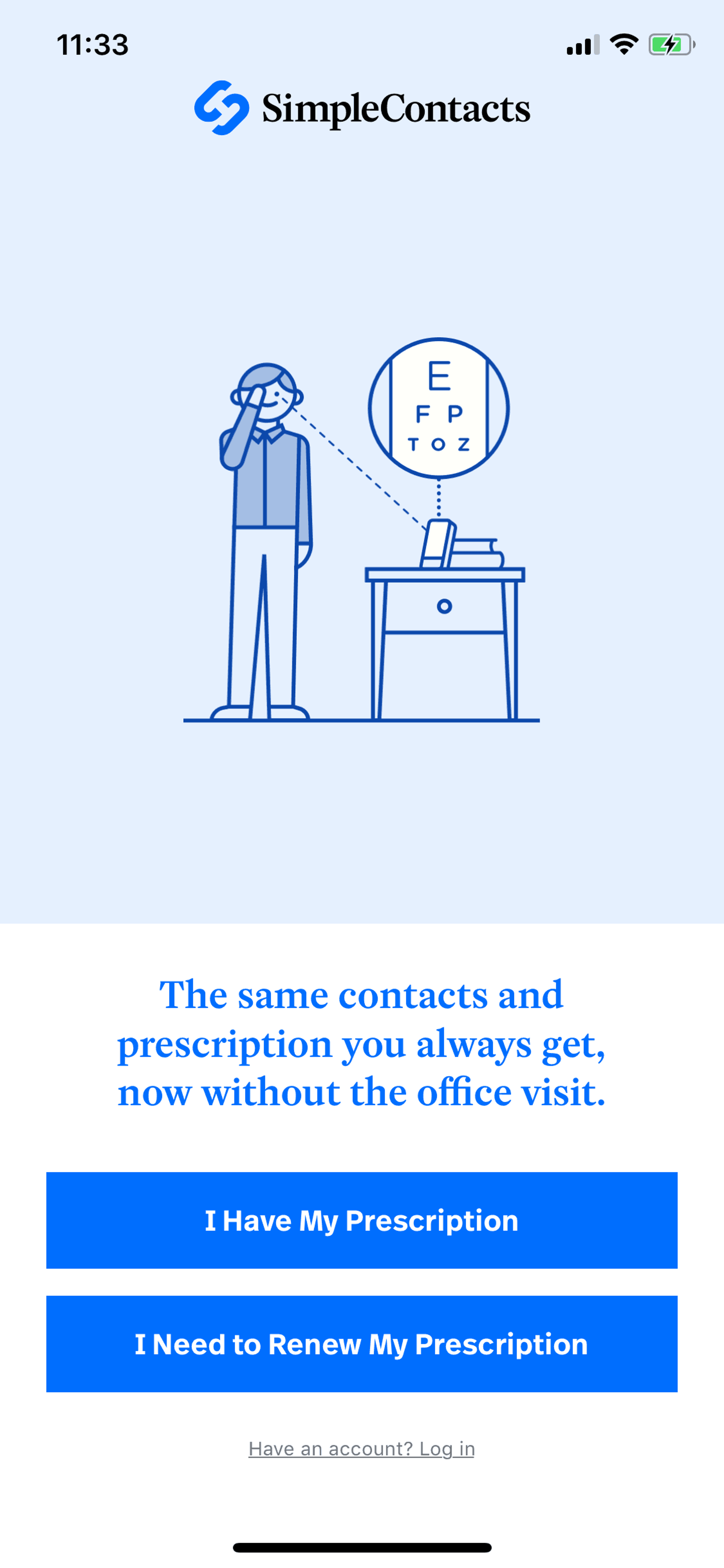 Simple Contacts iOS Medical interface screenshot 1