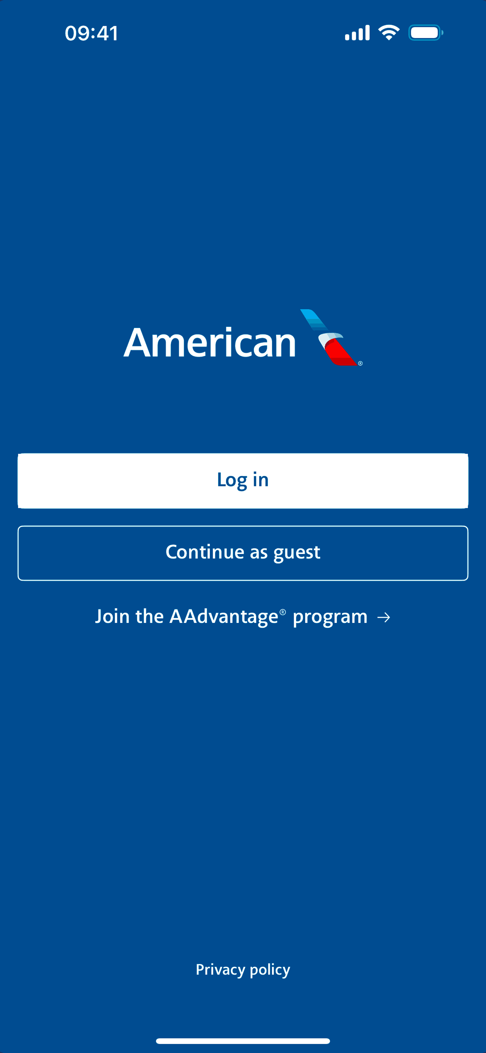 American Airlines iOS Travel & Transportation interface screenshot 2