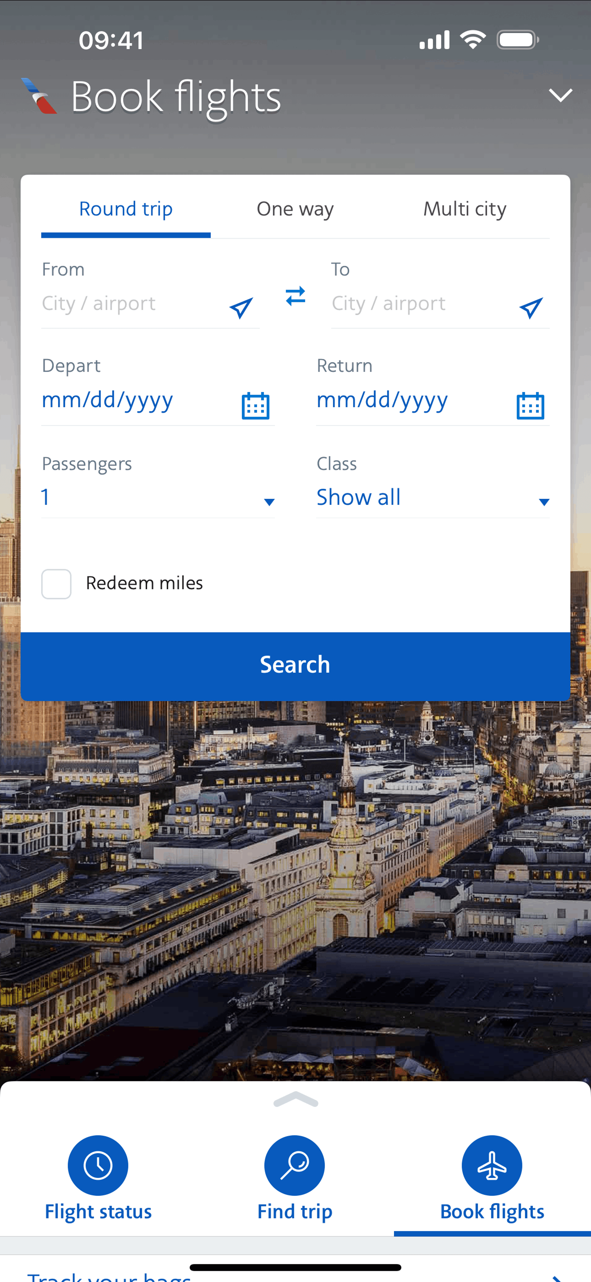 American Airlines iOS Travel & Transportation interface screenshot 24