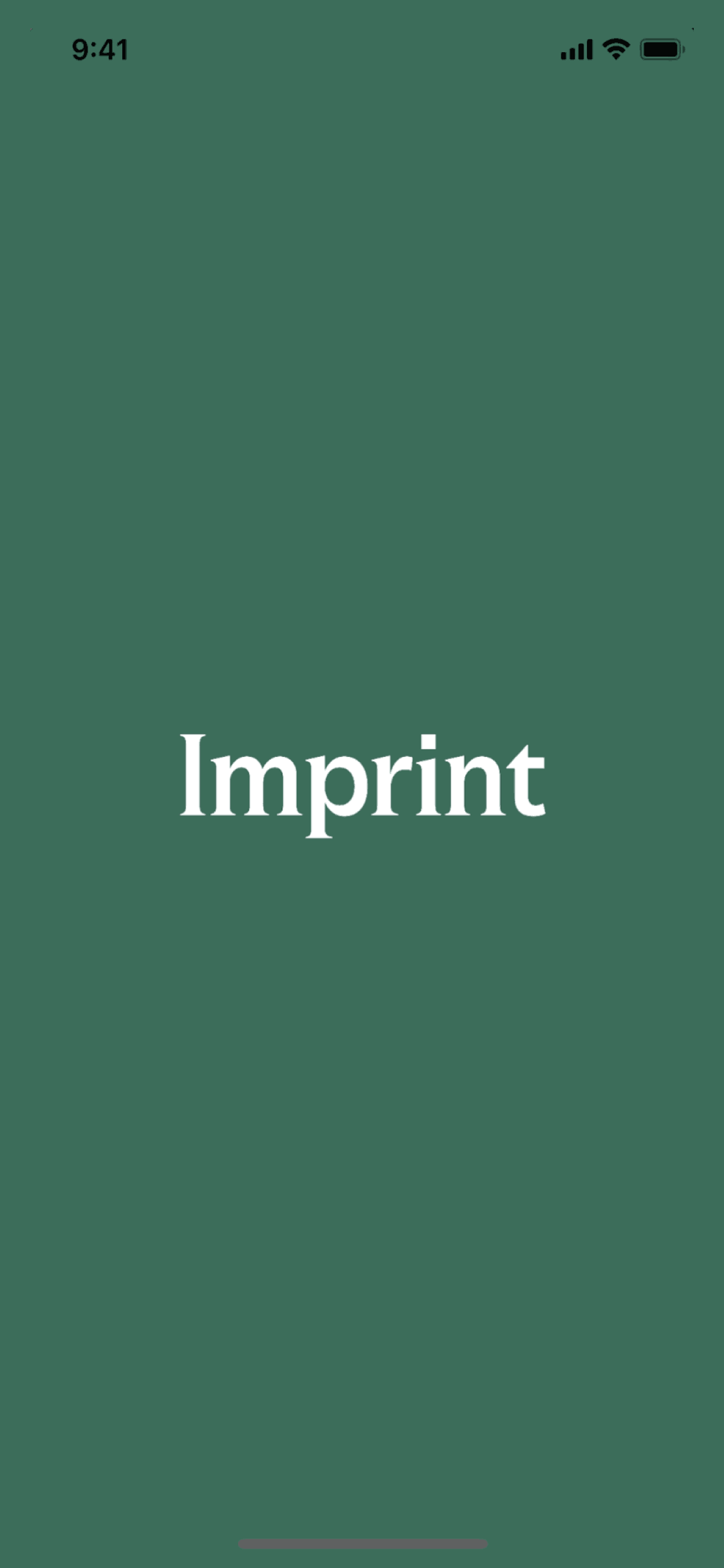 Imprint iOS Education interface screenshot 1