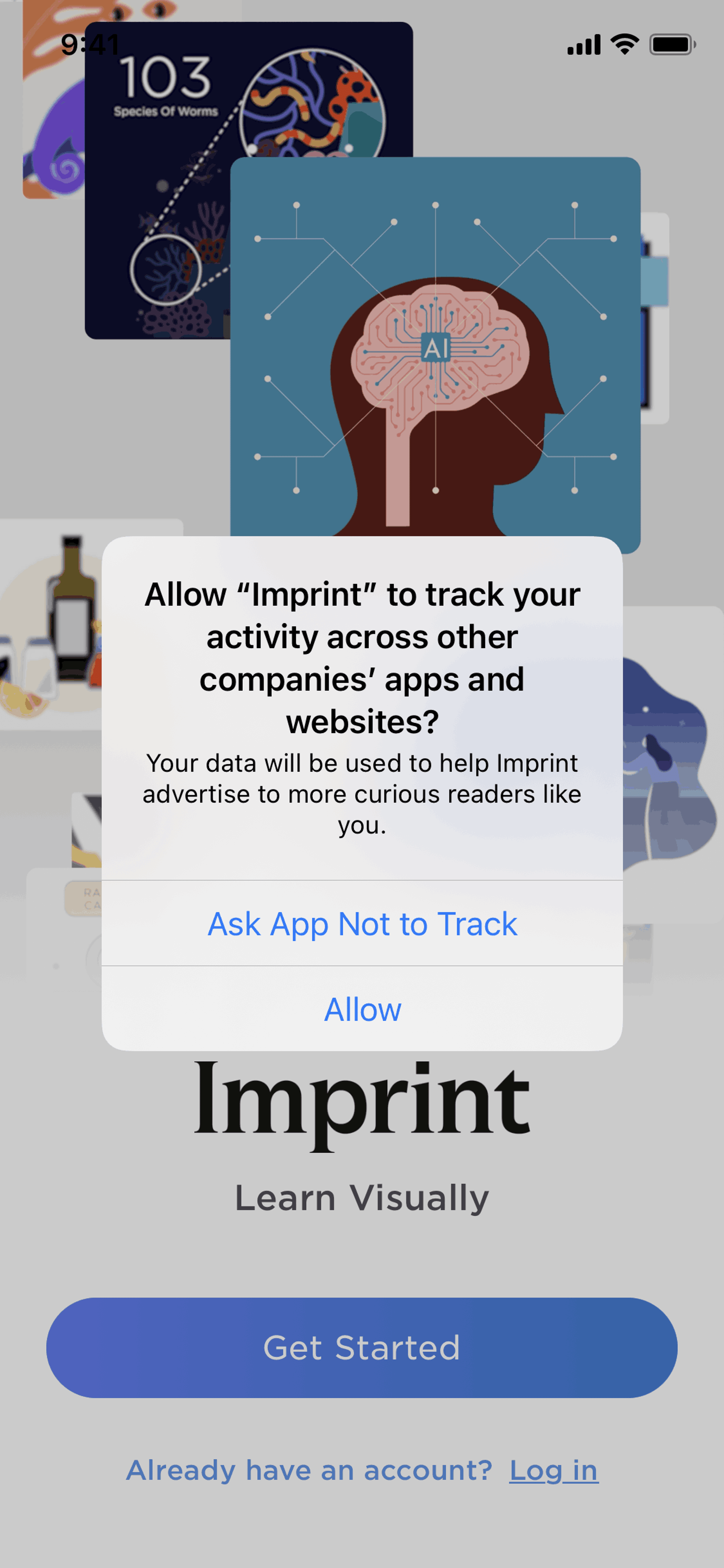 Imprint iOS Education interface screenshot 4