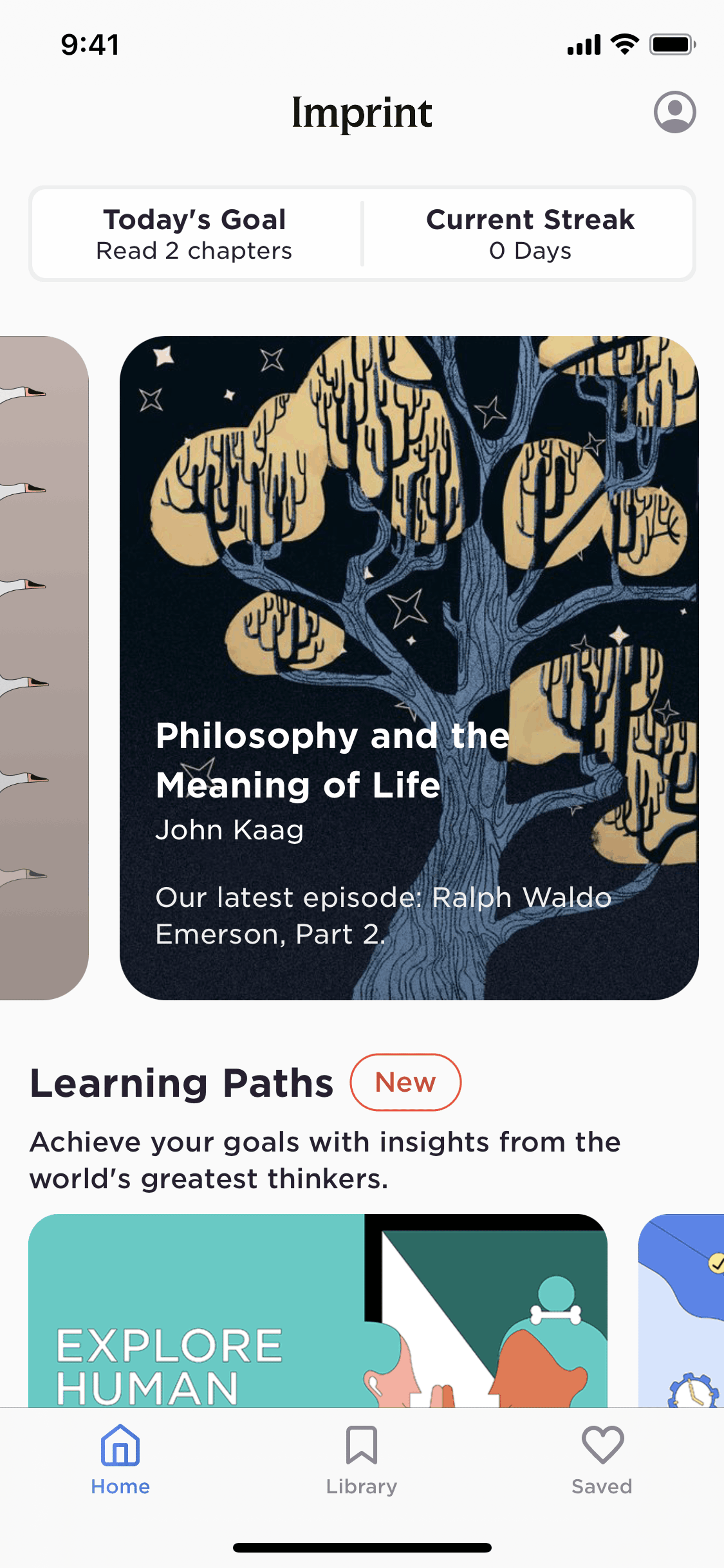 Imprint iOS Education interface screenshot 9