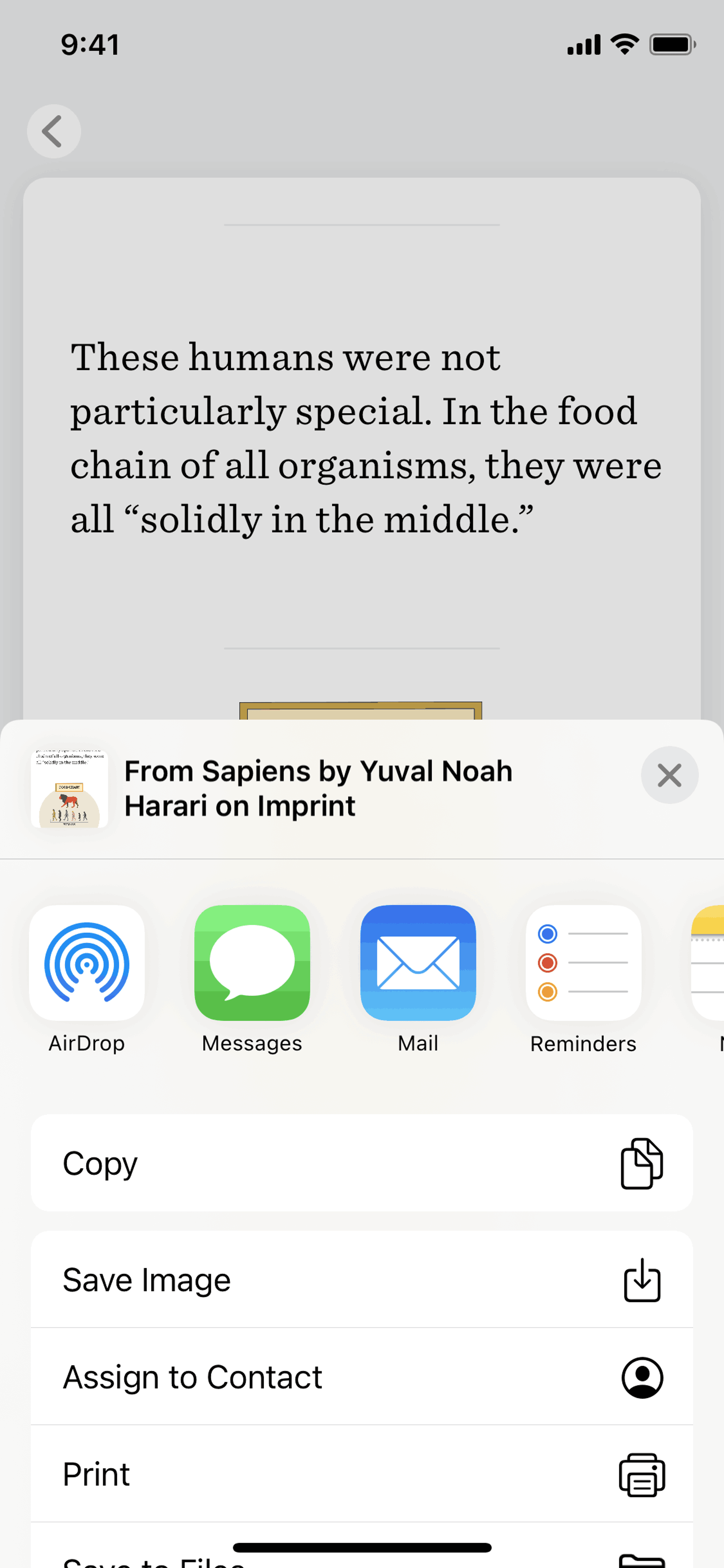 Imprint iOS Education interface screenshot 12