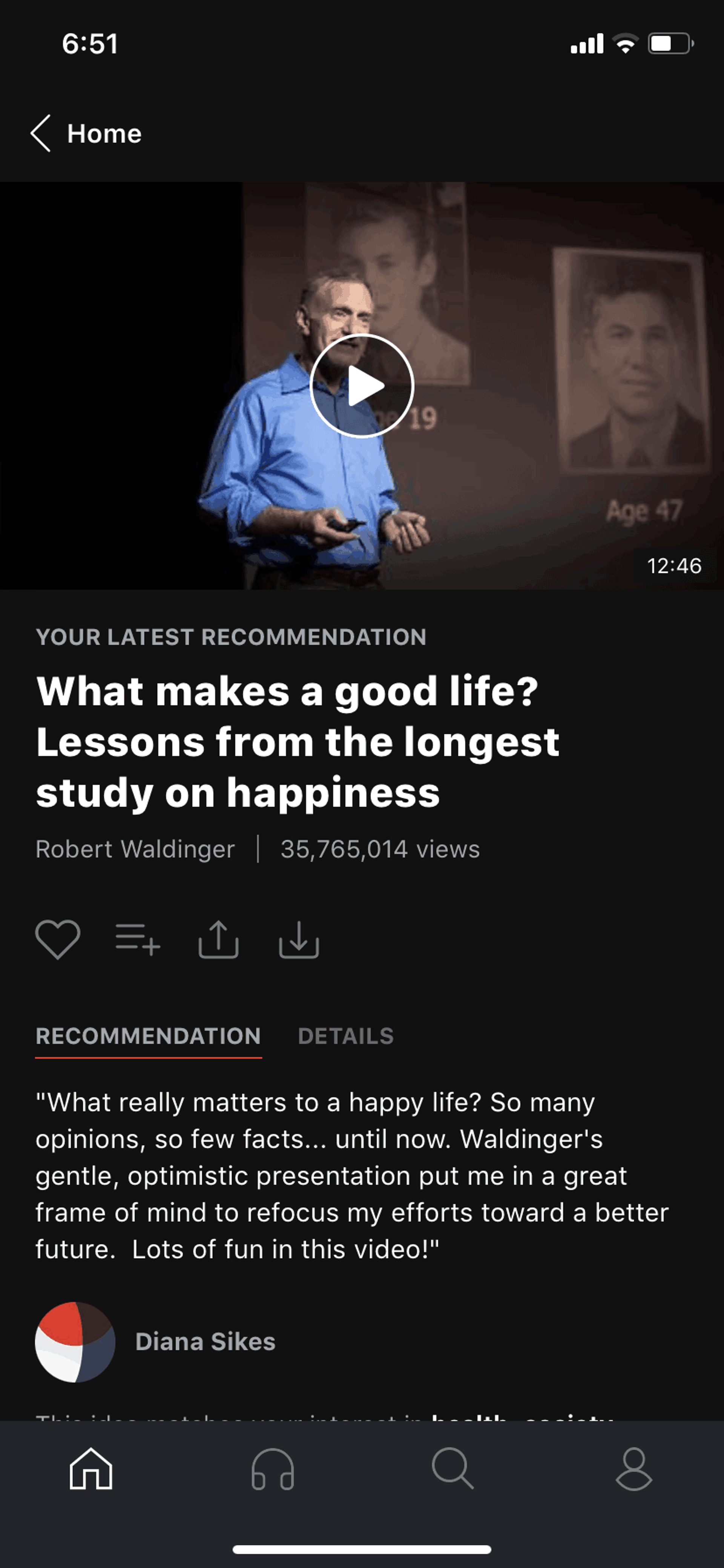 TED iOS Education interface screenshot 11