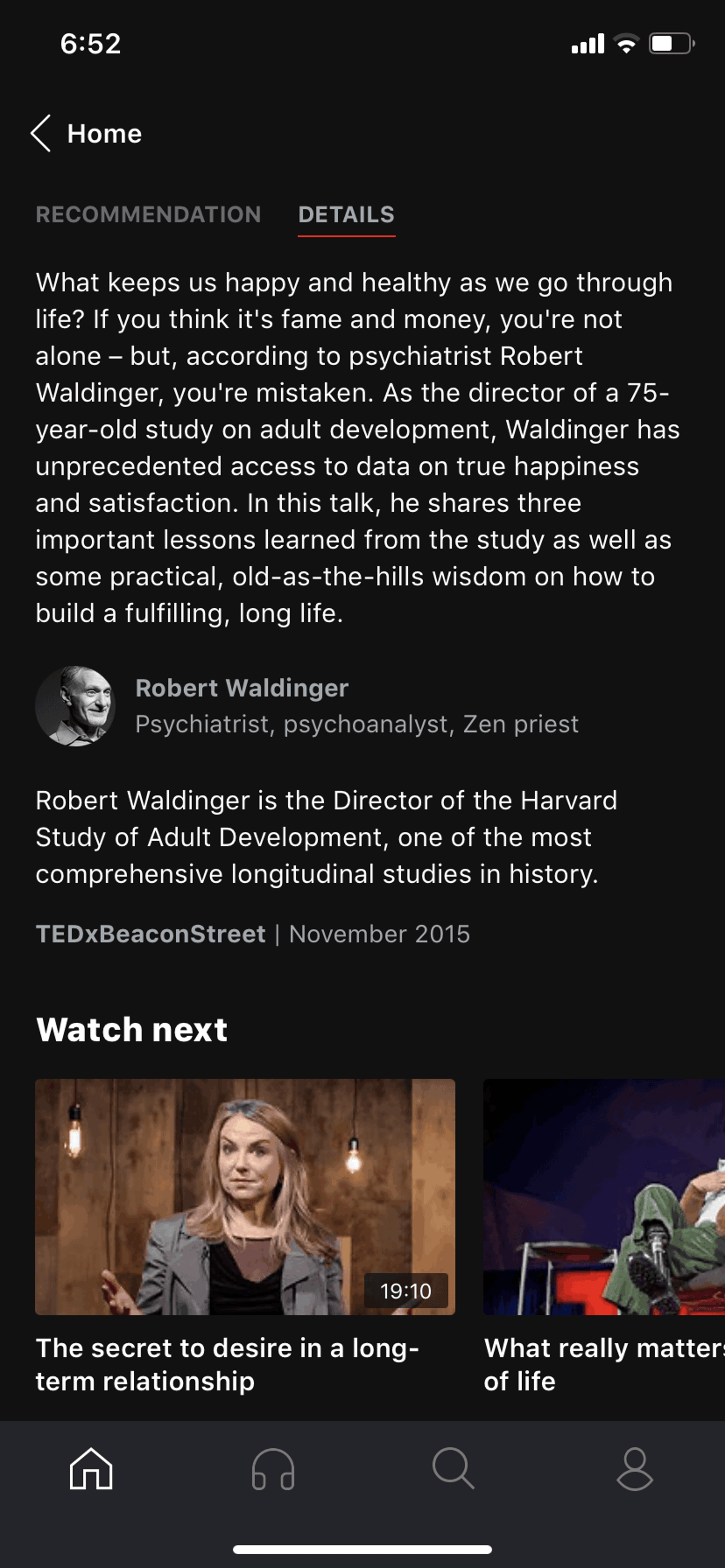 TED iOS Education interface screenshot 16