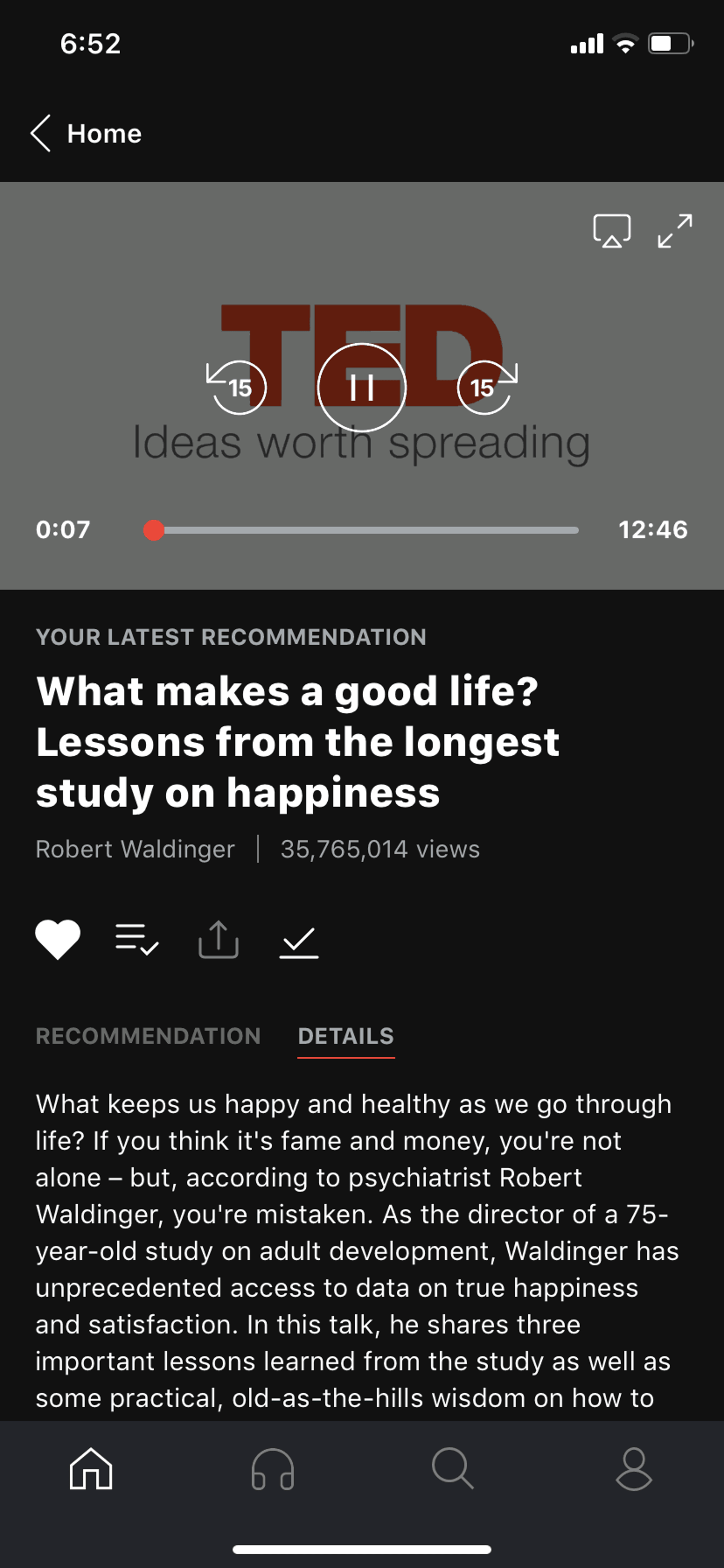 TED iOS Education interface screenshot 17