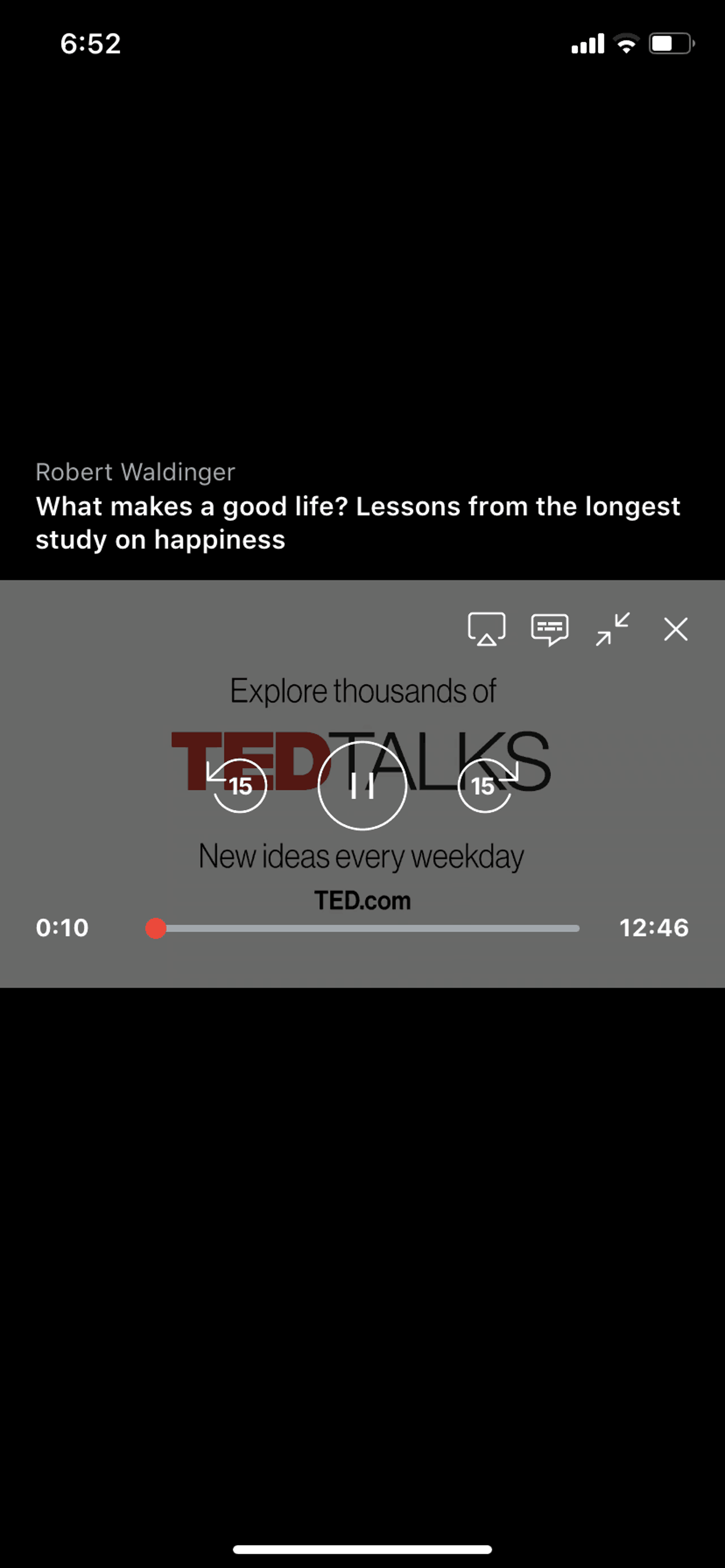 TED iOS Education interface screenshot 18