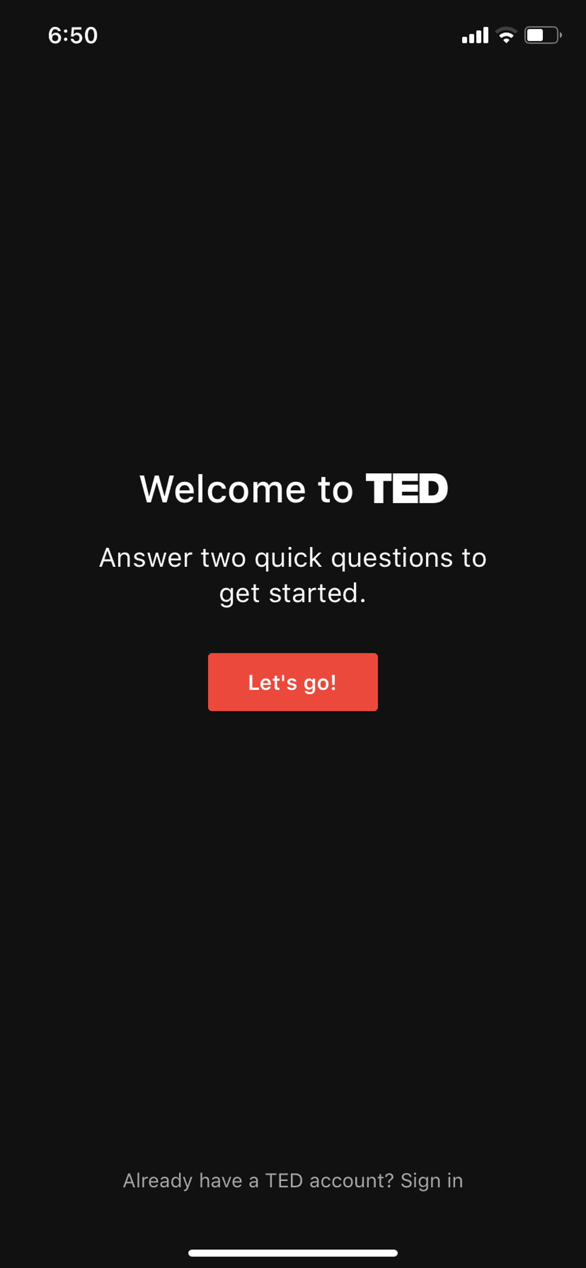 TED iOS Education interface screenshot 3