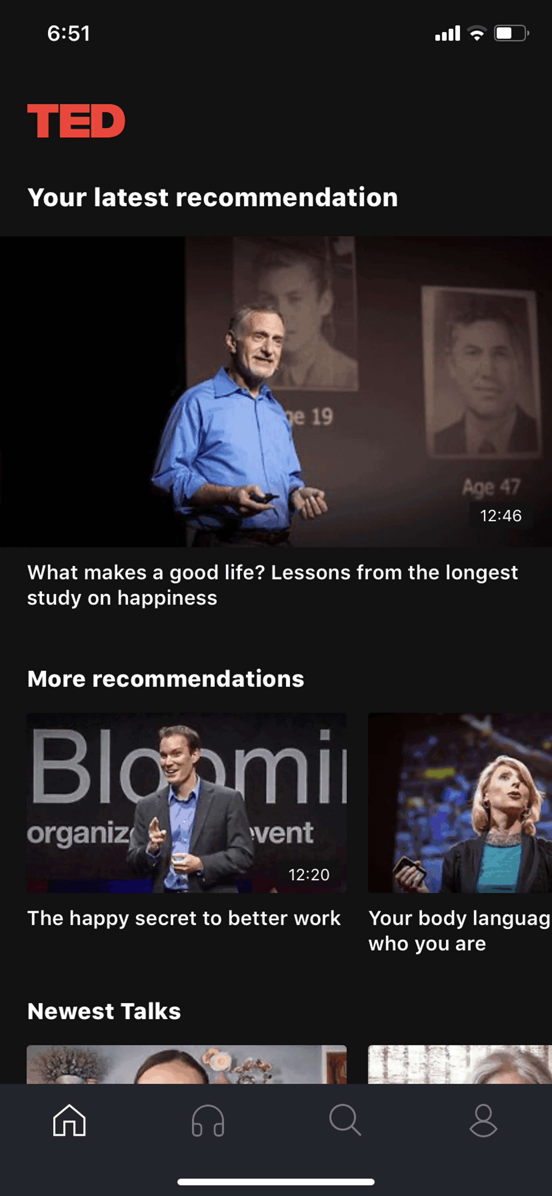 TED iOS Education interface screenshot 10