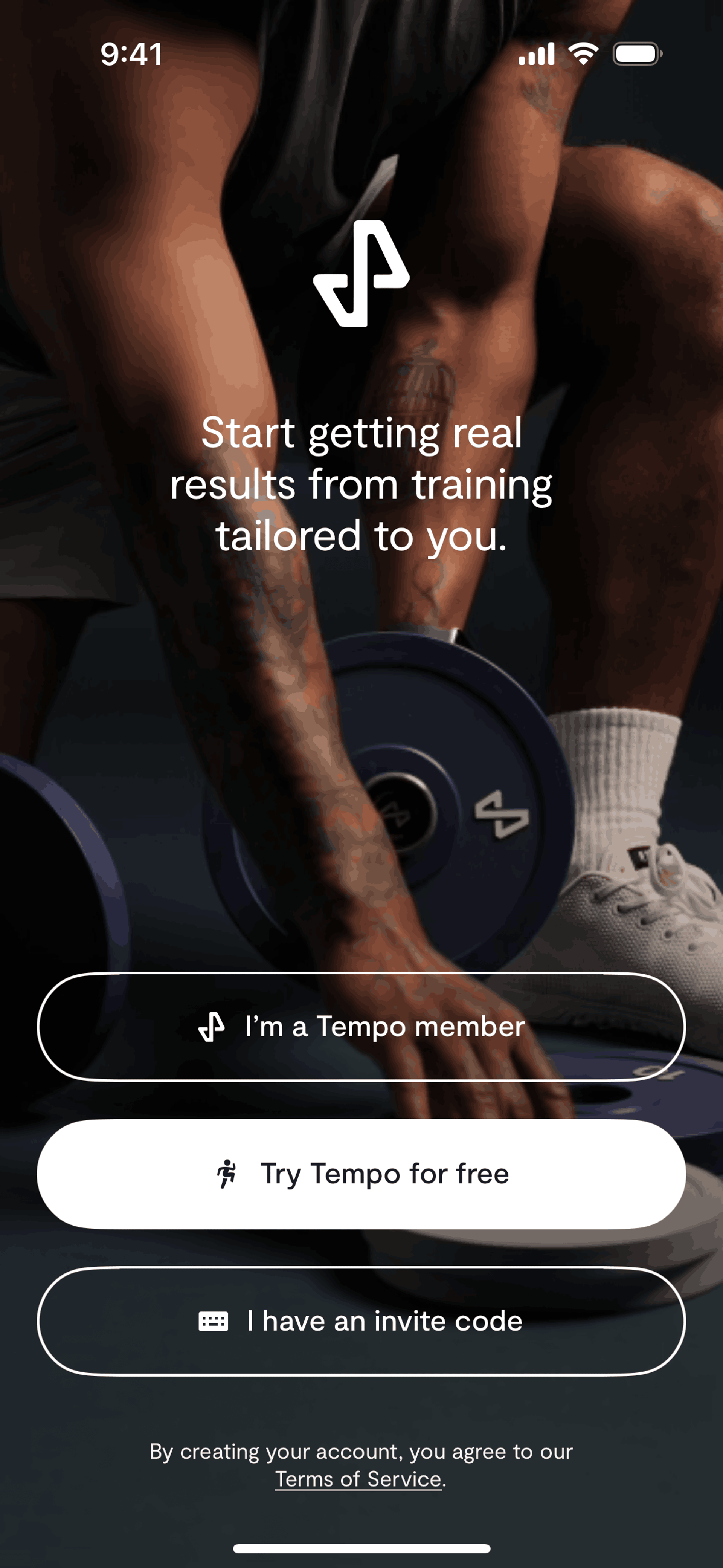 Tempo iOS Health & Fitness interface screenshot 2