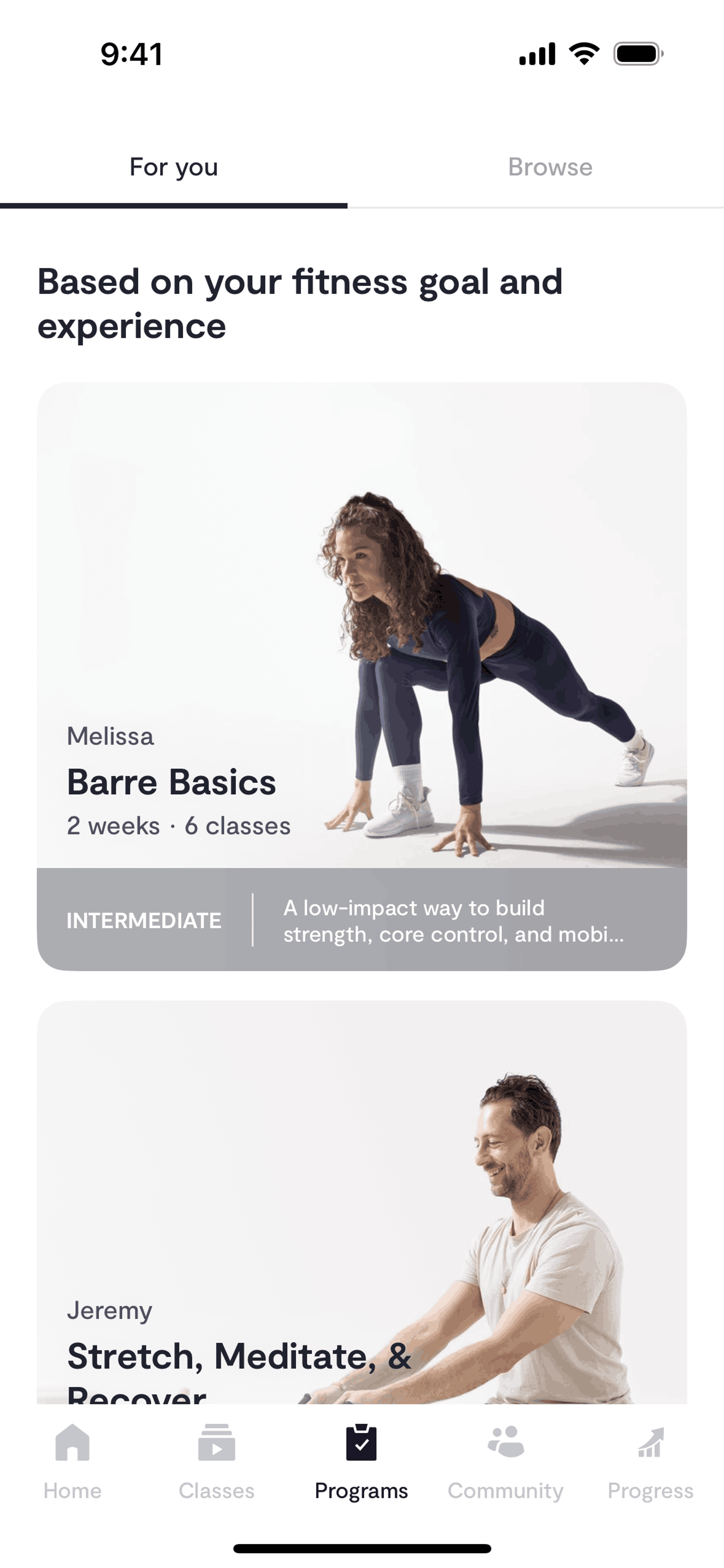 Tempo iOS Health & Fitness interface screenshot 3