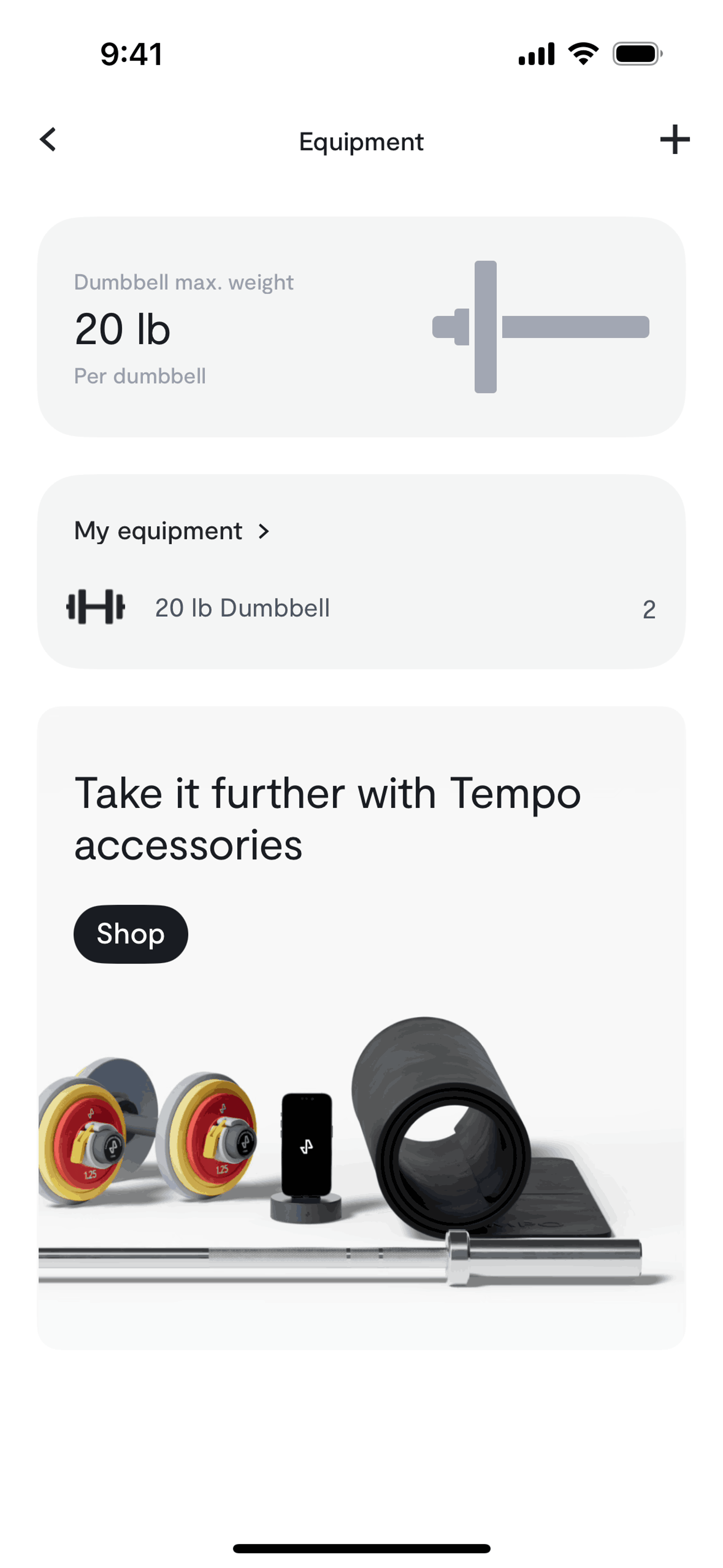 Tempo iOS Health & Fitness interface screenshot 19