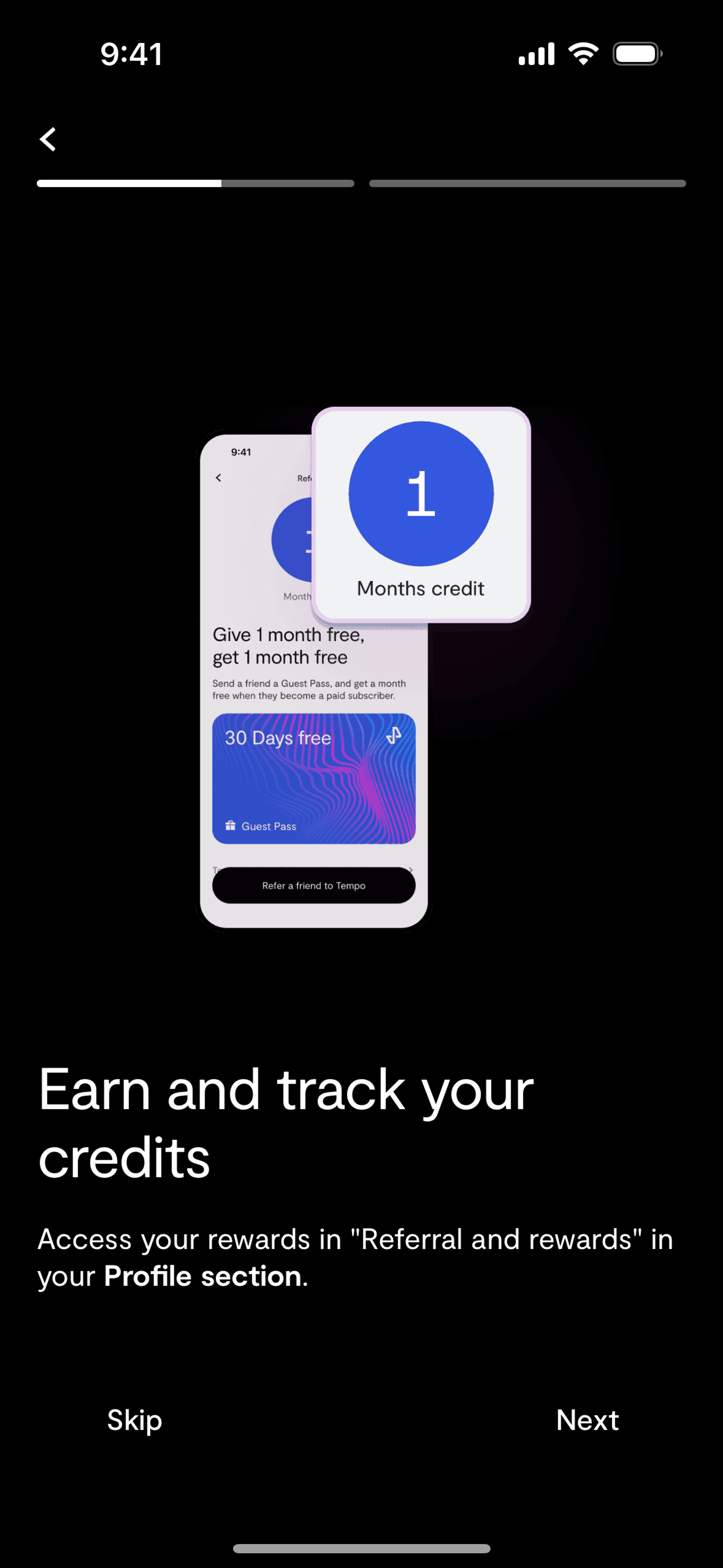 Tempo iOS Health & Fitness interface screenshot 20