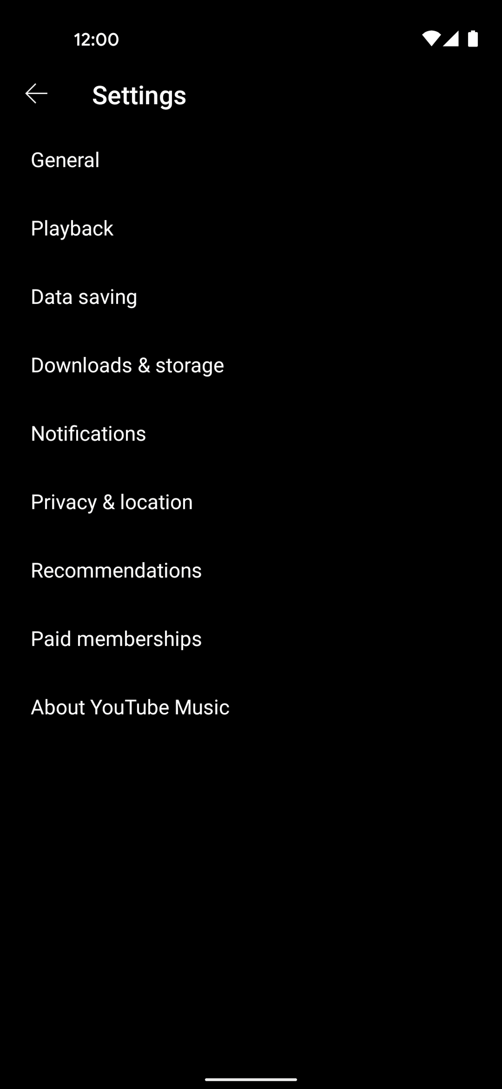 YouTube Music Android Music & Audio interface screenshot 9