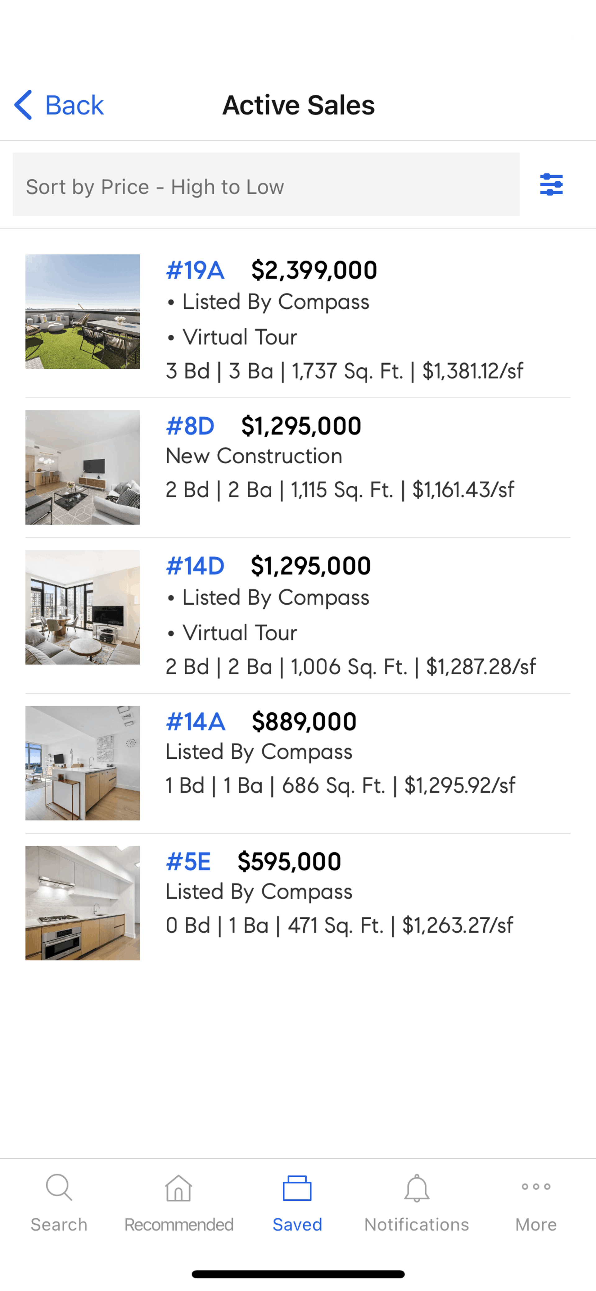 Compass iOS Real Estate interface screenshot 19