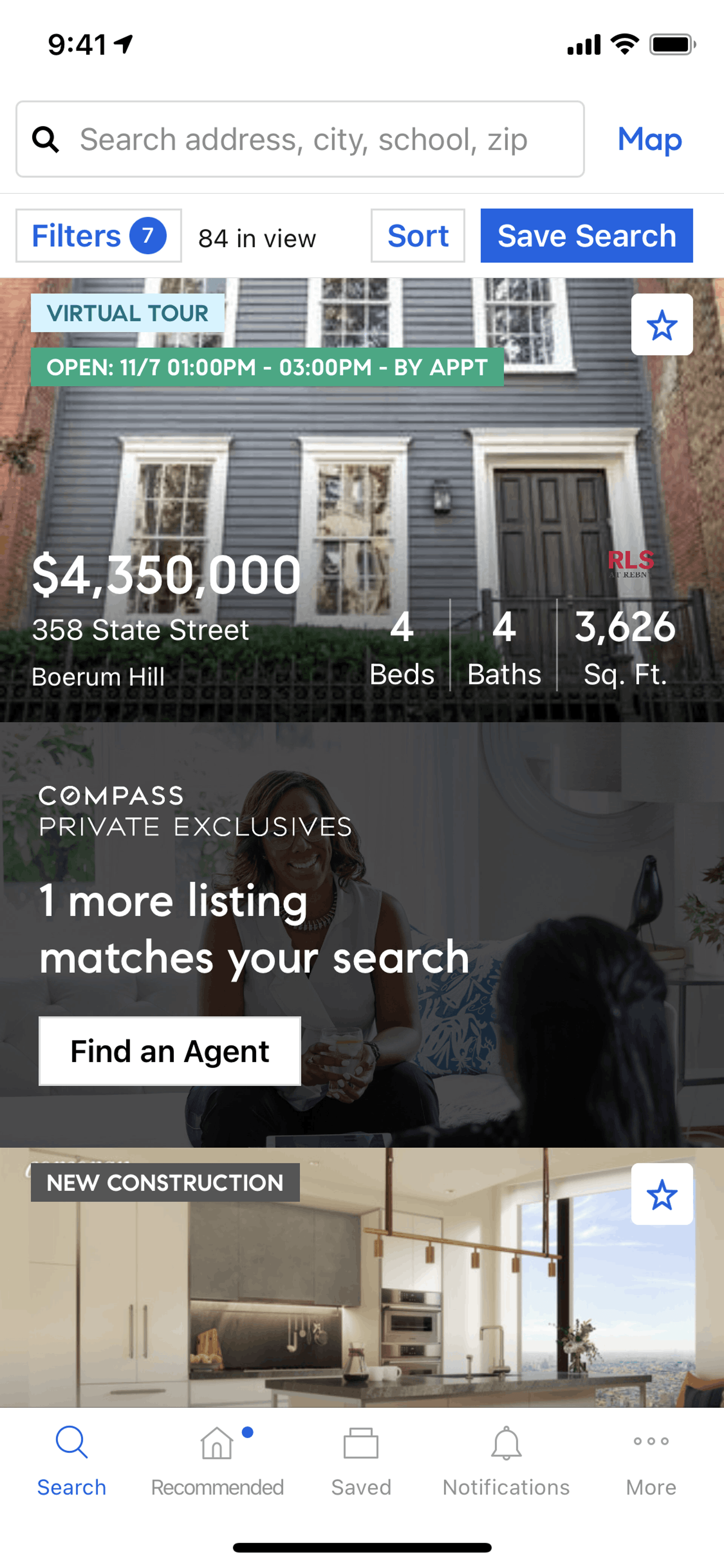 Compass iOS Real Estate interface screenshot 4
