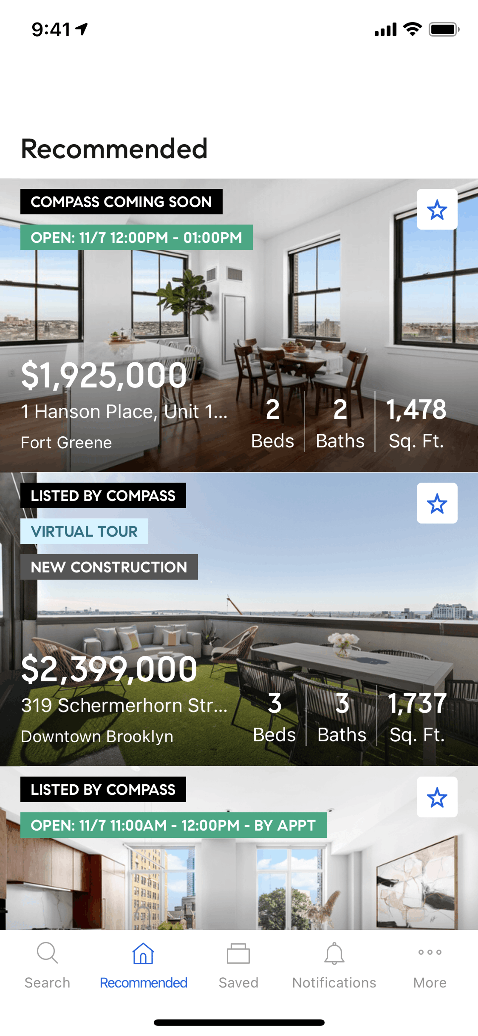 Compass iOS Real Estate interface screenshot 6