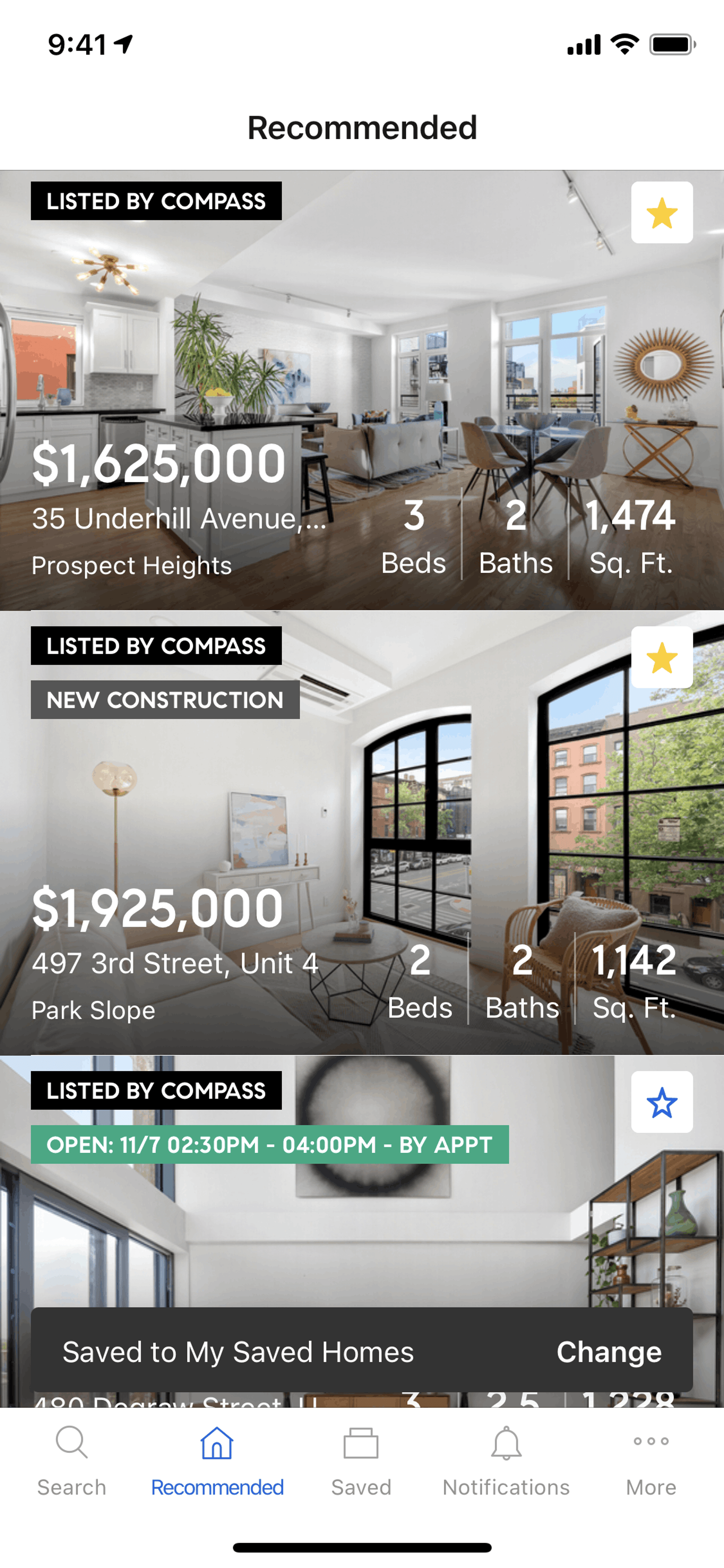 Compass iOS Real Estate interface screenshot 7