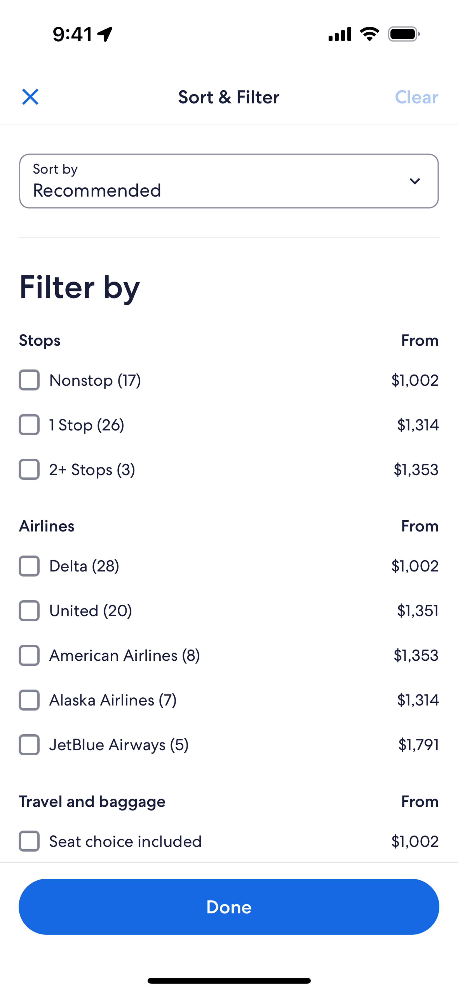 Expedia iOS Travel & Transportation interface screenshot 17