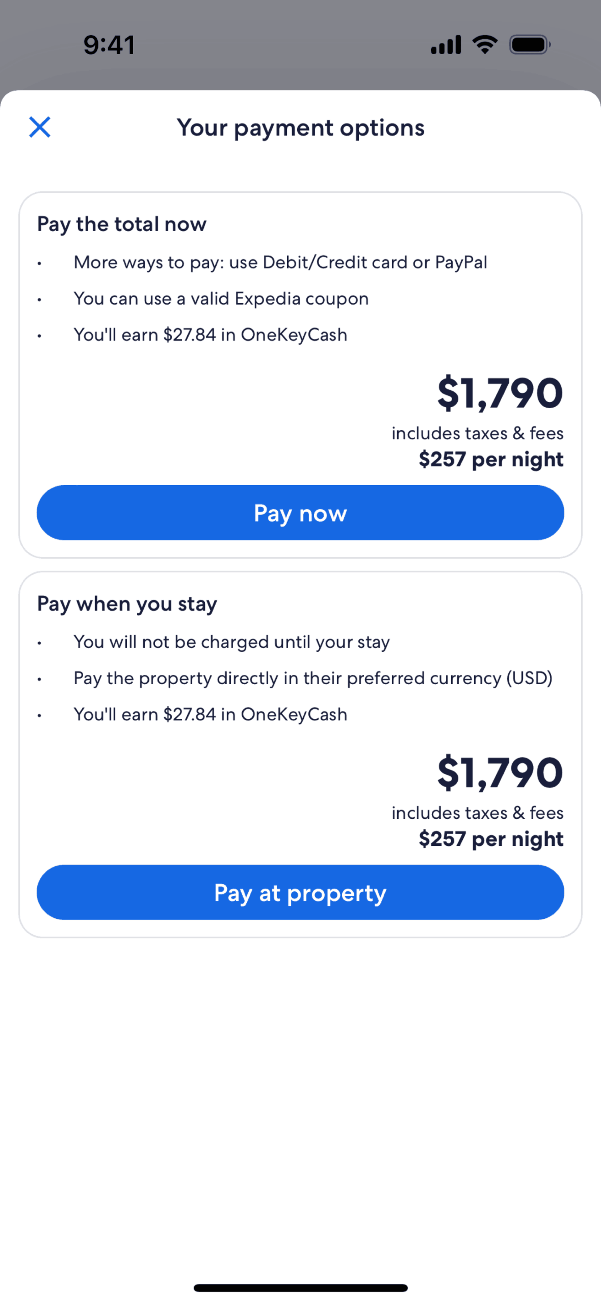 Expedia iOS Travel & Transportation interface screenshot 15
