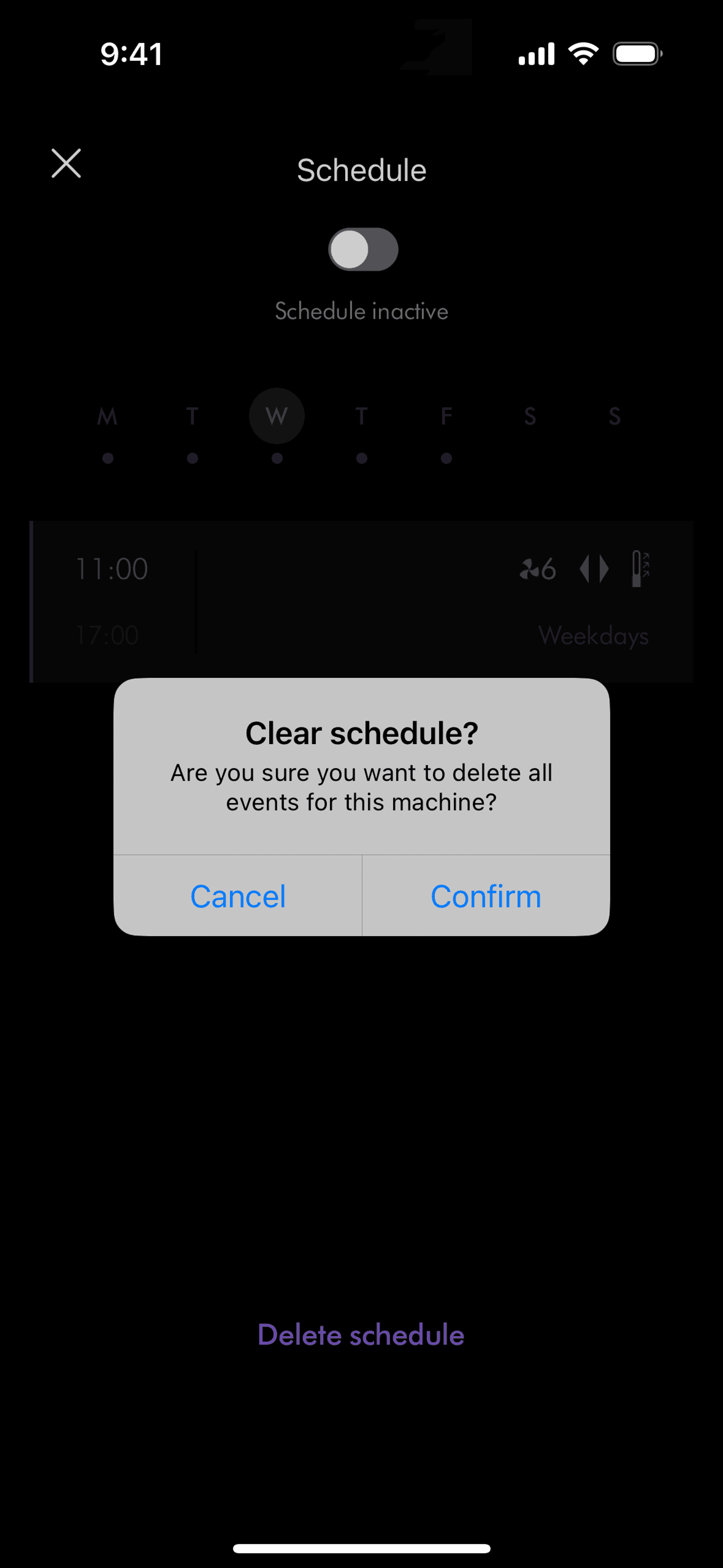 MyDyson iOS Utilities interface screenshot 11