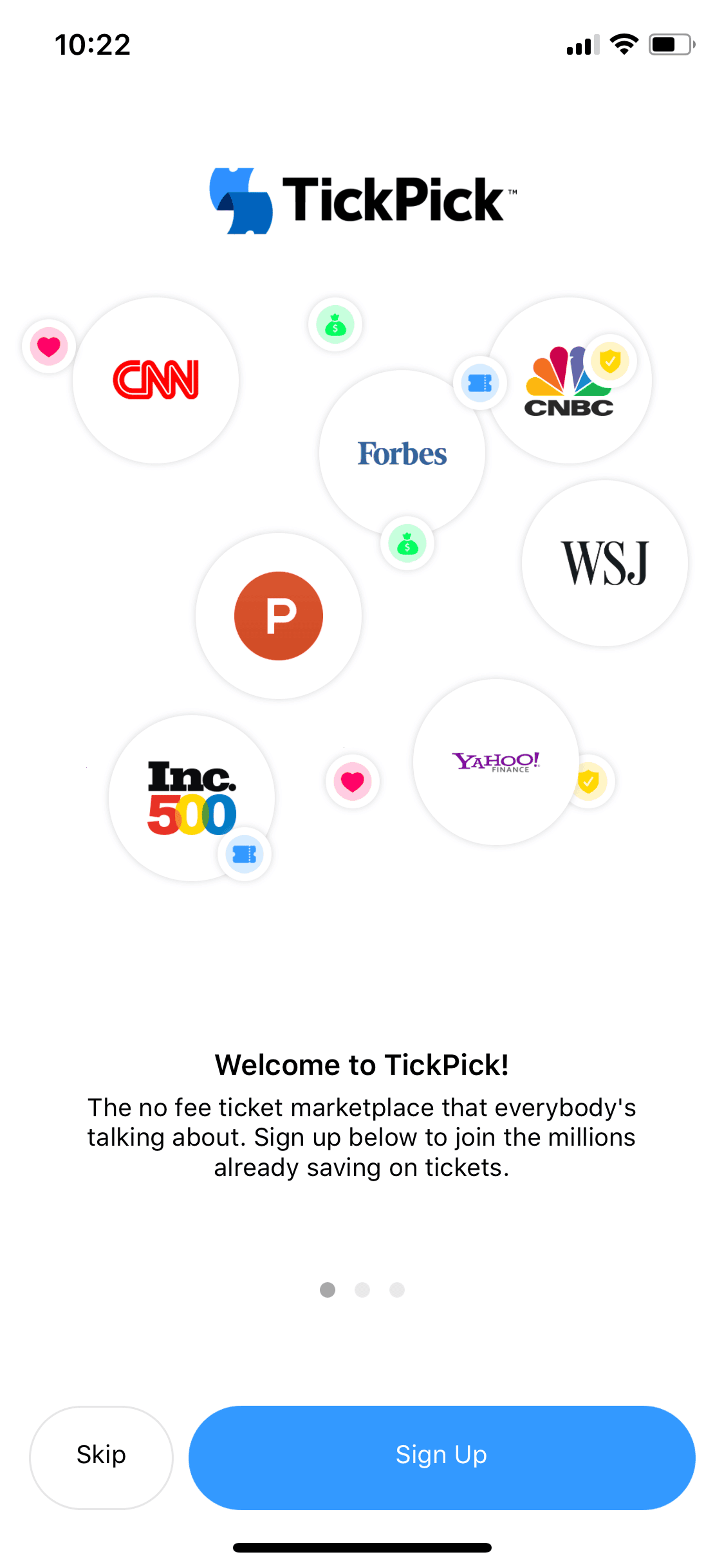 TickPick iOS Entertainment interface screenshot 2
